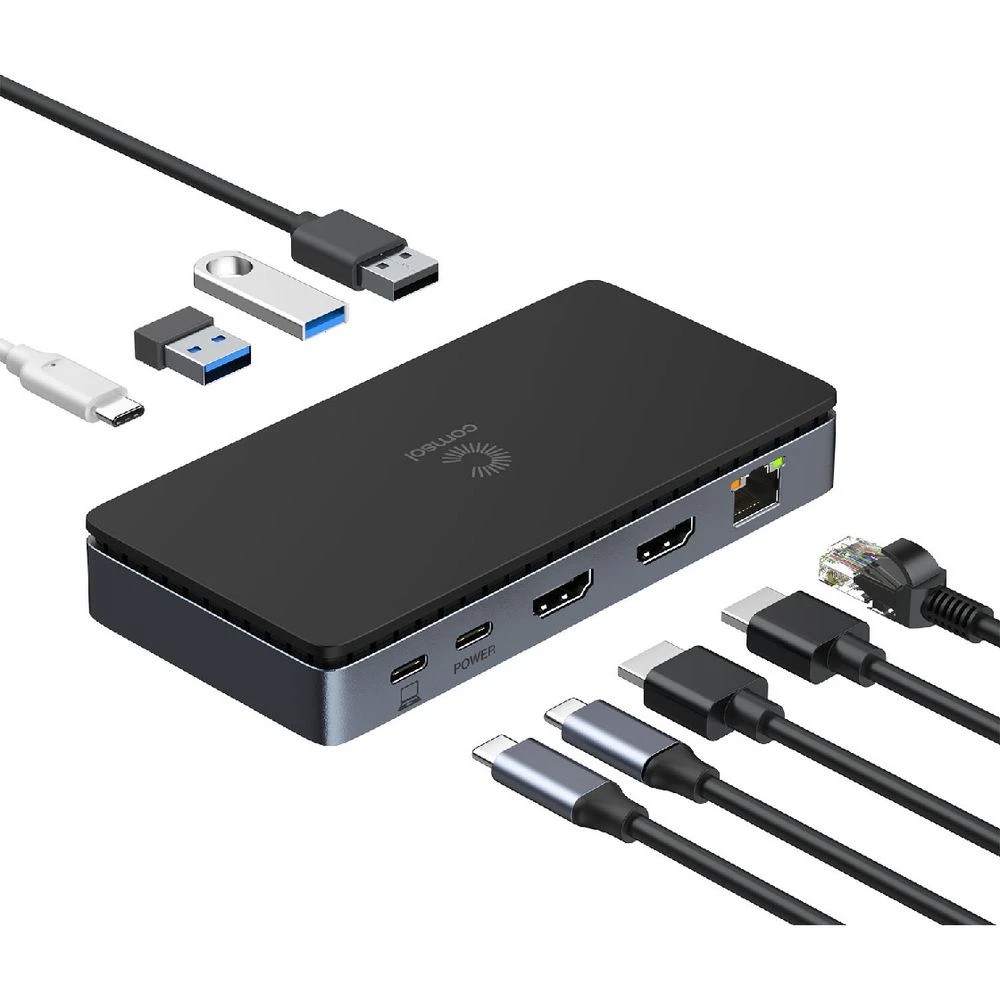 3 Comsol USB-C Dual 4K HDMI Mini Docking Station, 3 of 6