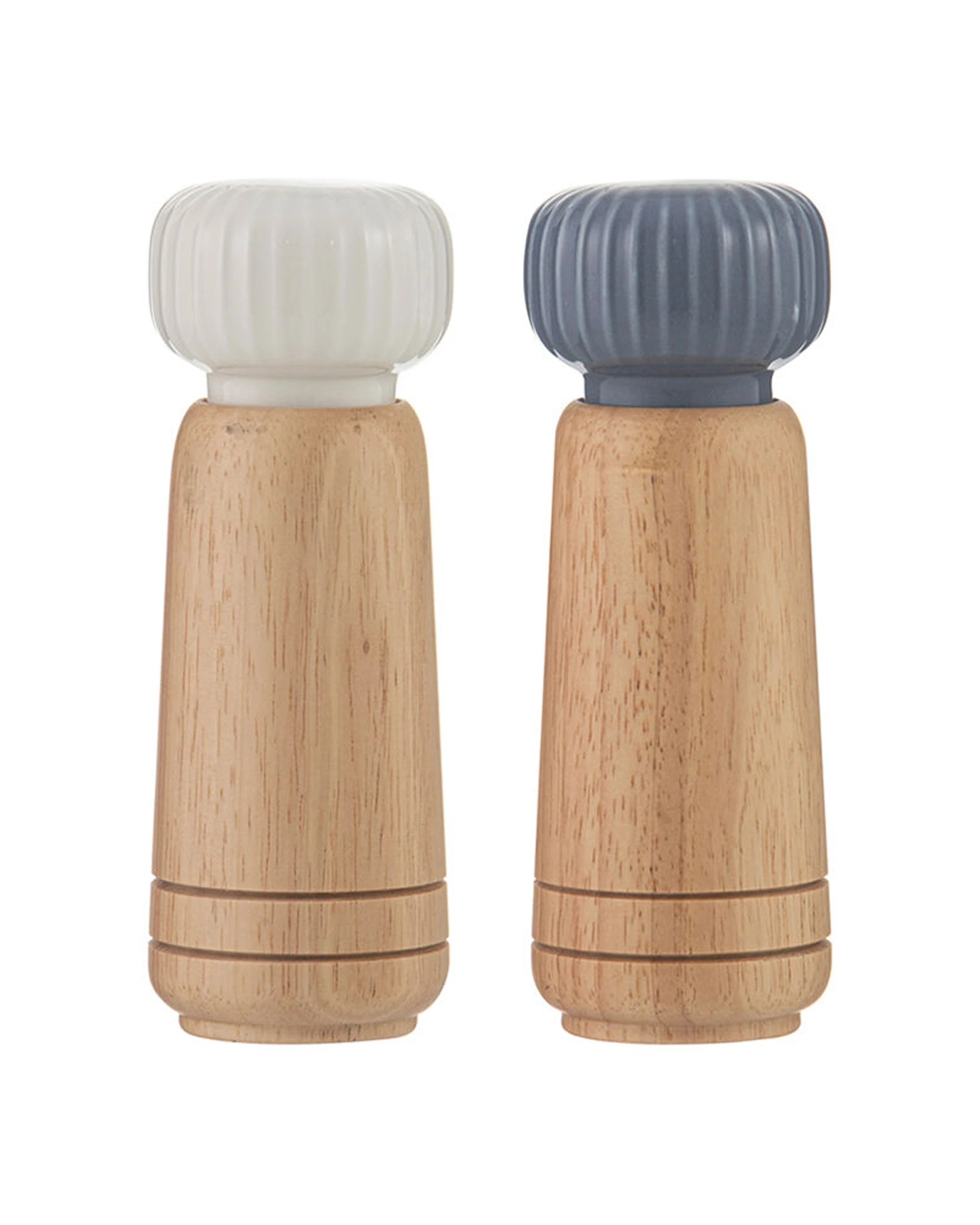 1 Ladelle Miller Wood Manual Salt & Pepper Grinders Spice Mills - Blue, 1 of 2