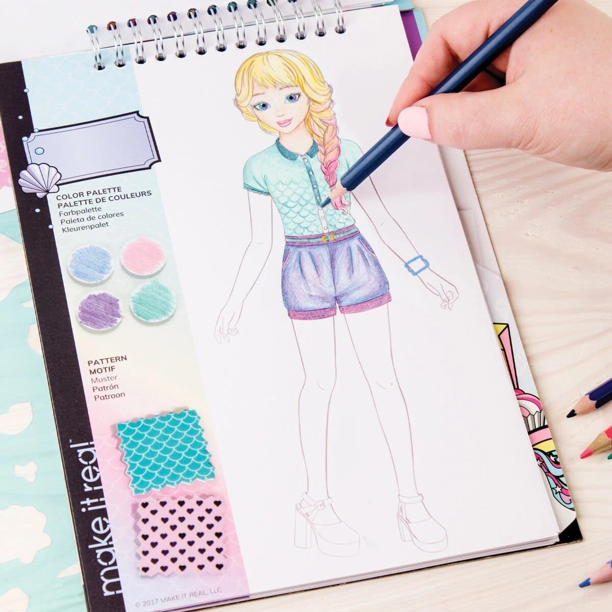8 Make It Real Fashion Design Sketch Book - Assorted, 8 of 10