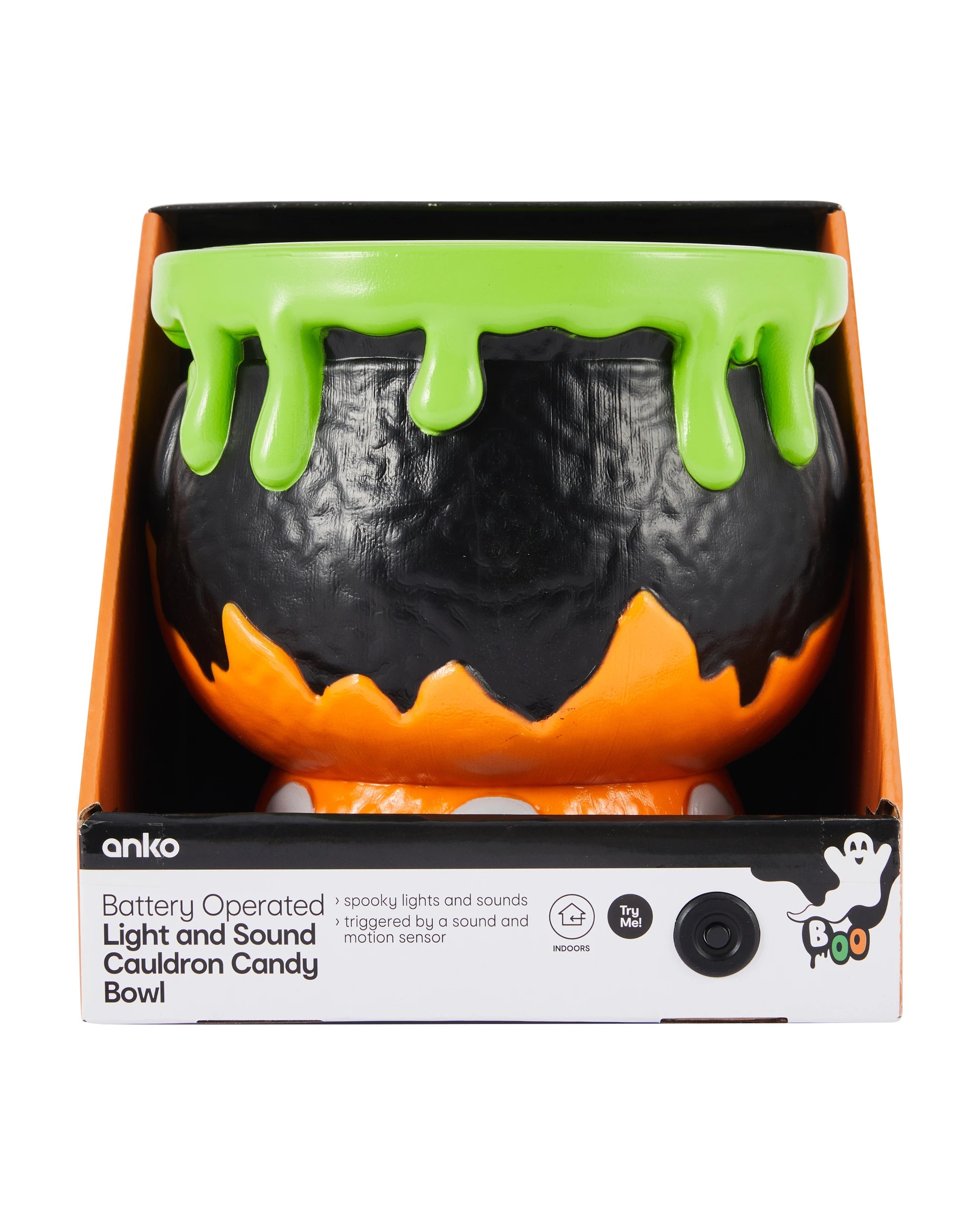 8 Battery Operated Light and Sound Cauldron Candy Bowl, 8 of 9