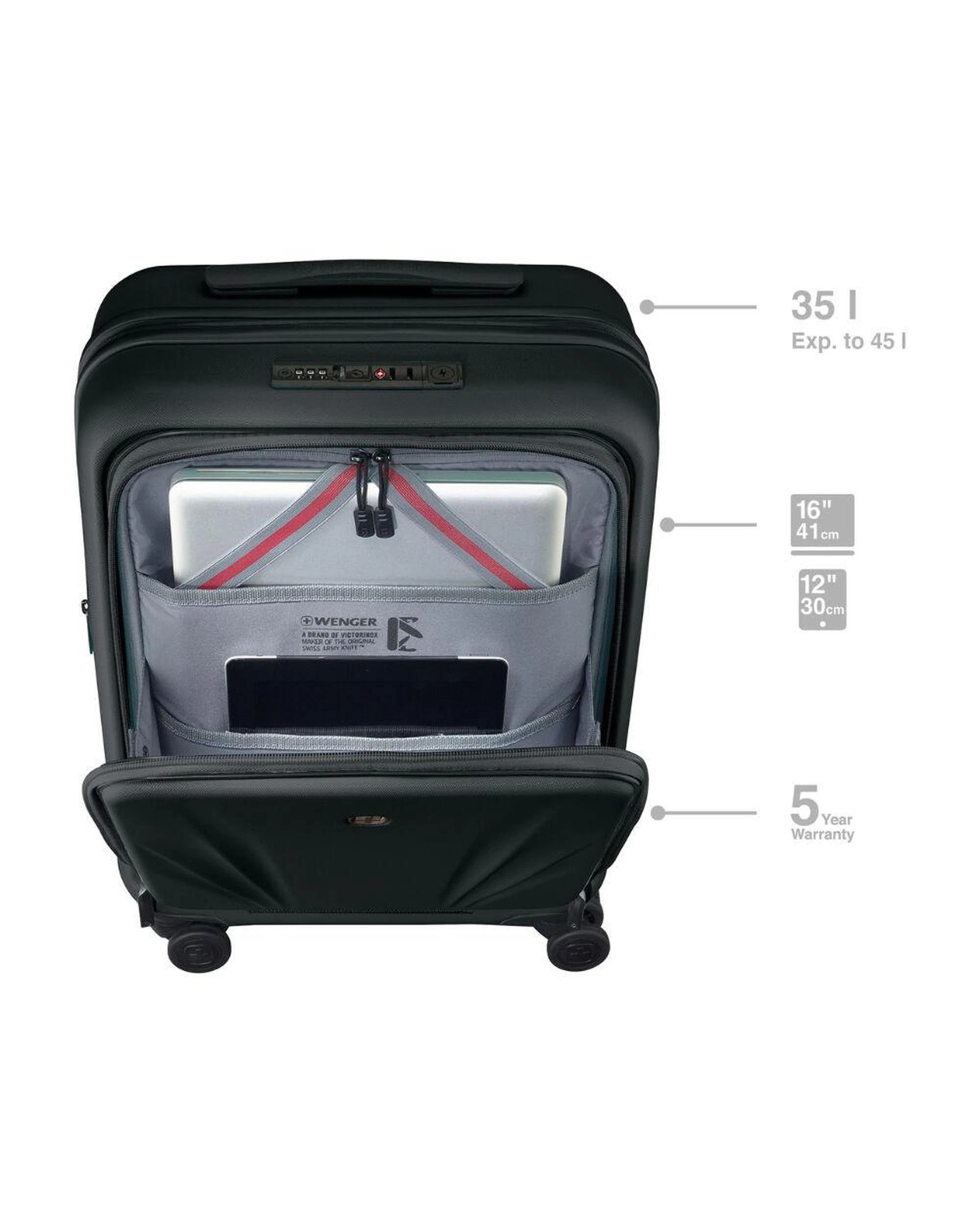 8 Wenger Skyon Hardside 2 Piece Luggage Set Black, 8 of 10