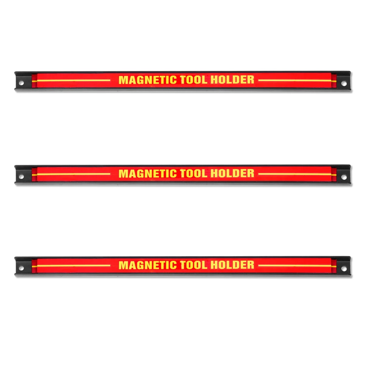 1 Costway 3PCS 46cm Tool Holder Bar Wall Mounted Storage Tools Organizer Strip - Red, 1 of 1