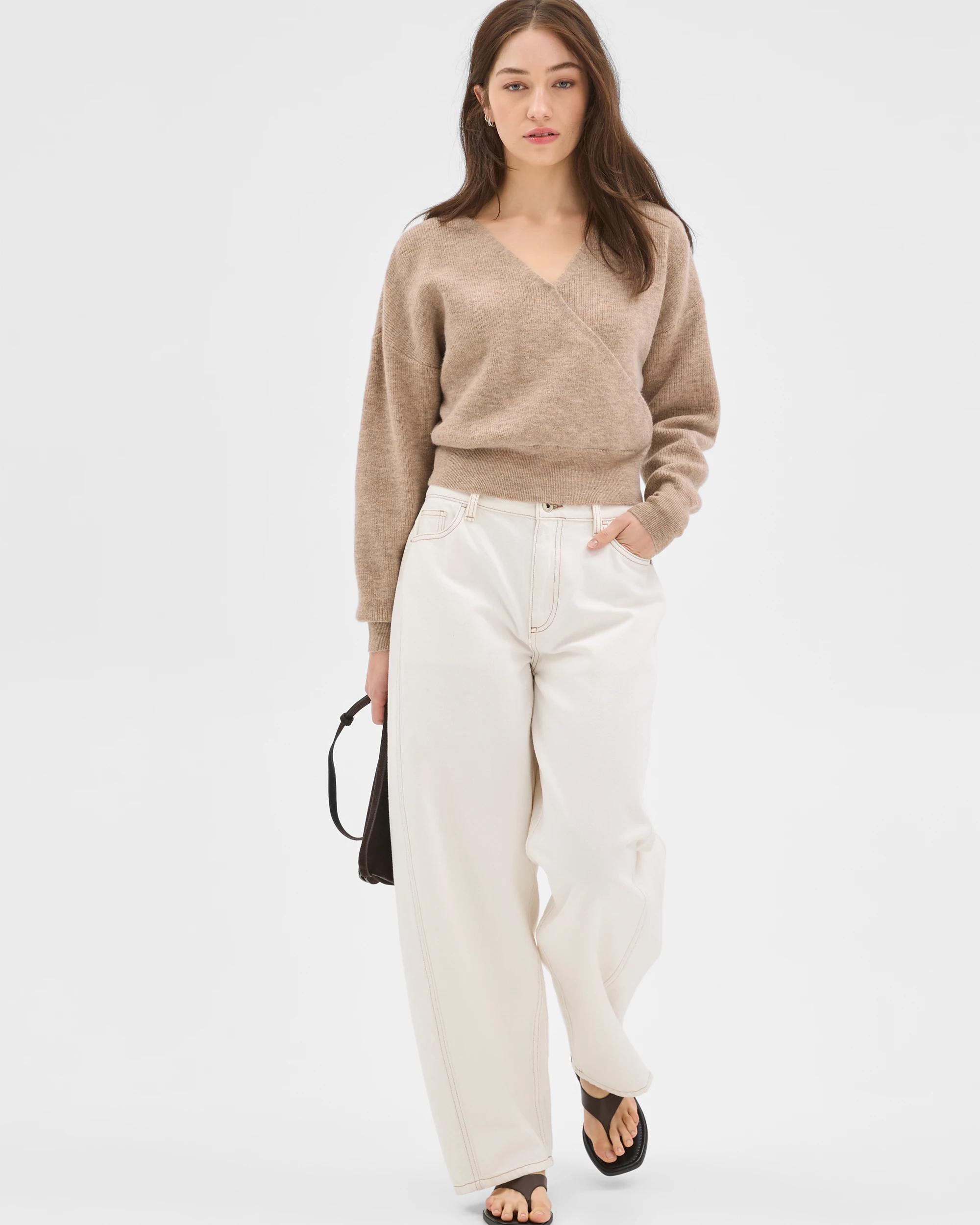 2 Lily Loves Wrap Jumper PINE NUT MARLE, 2 of 6