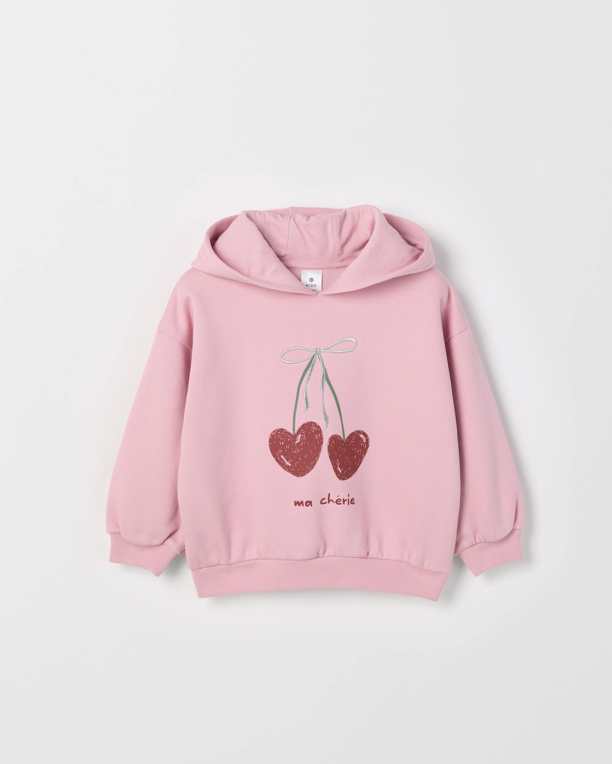 1 Target Kids Australian Cotton Blend Fashion Hoodie HEART/CHERRY, 1 of 2