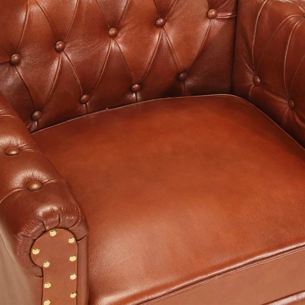 5 vidaXL Chair Leather - Brown, 5 of 8