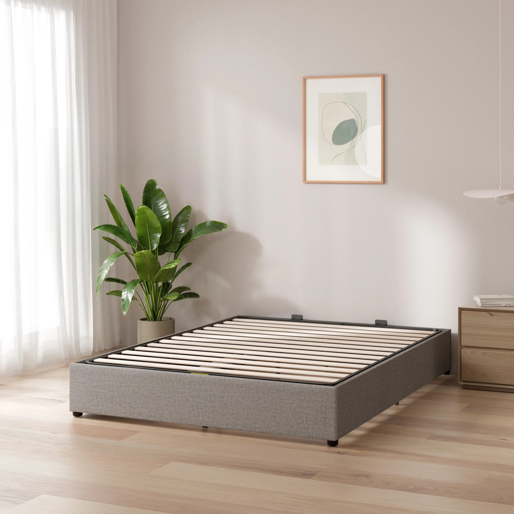 3 Queen Bed Zora Gas Lift Bed Base - Grey, 3 of 10
