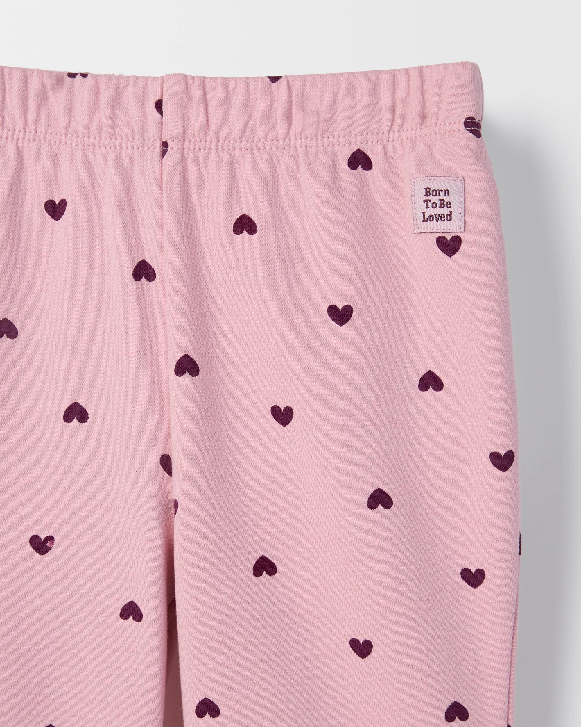 2 Target Baby Baby Organic Cotton Fleece Flare Leg Leggings HEARTS, 2 of 2