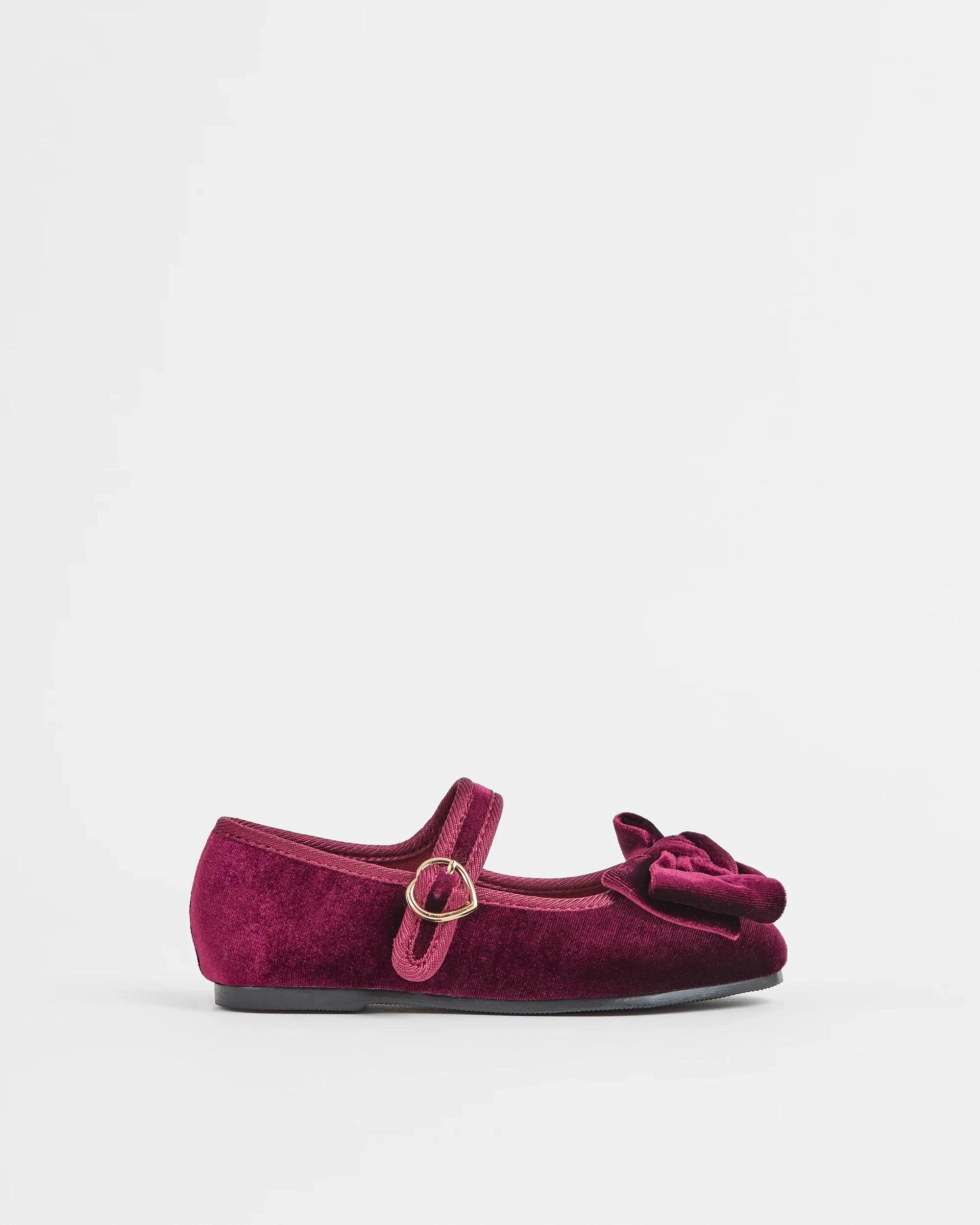 1 Target Kids Valour Bow Ballet Flats BURGUNDY, 1 of 3