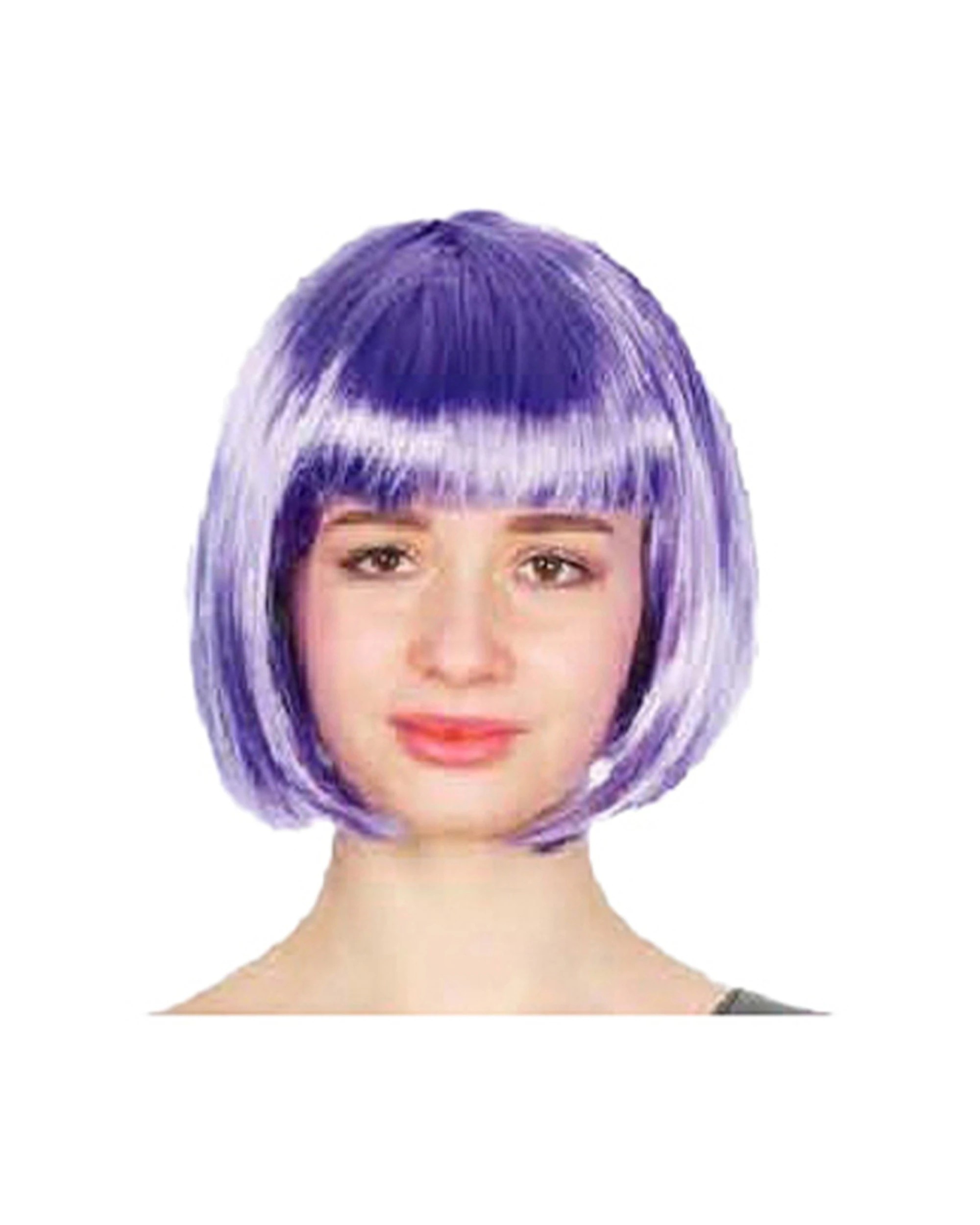 1 JD Party Short Blunt Fringe Bob Wig Costume Accessory - Purple, 1 of 1
