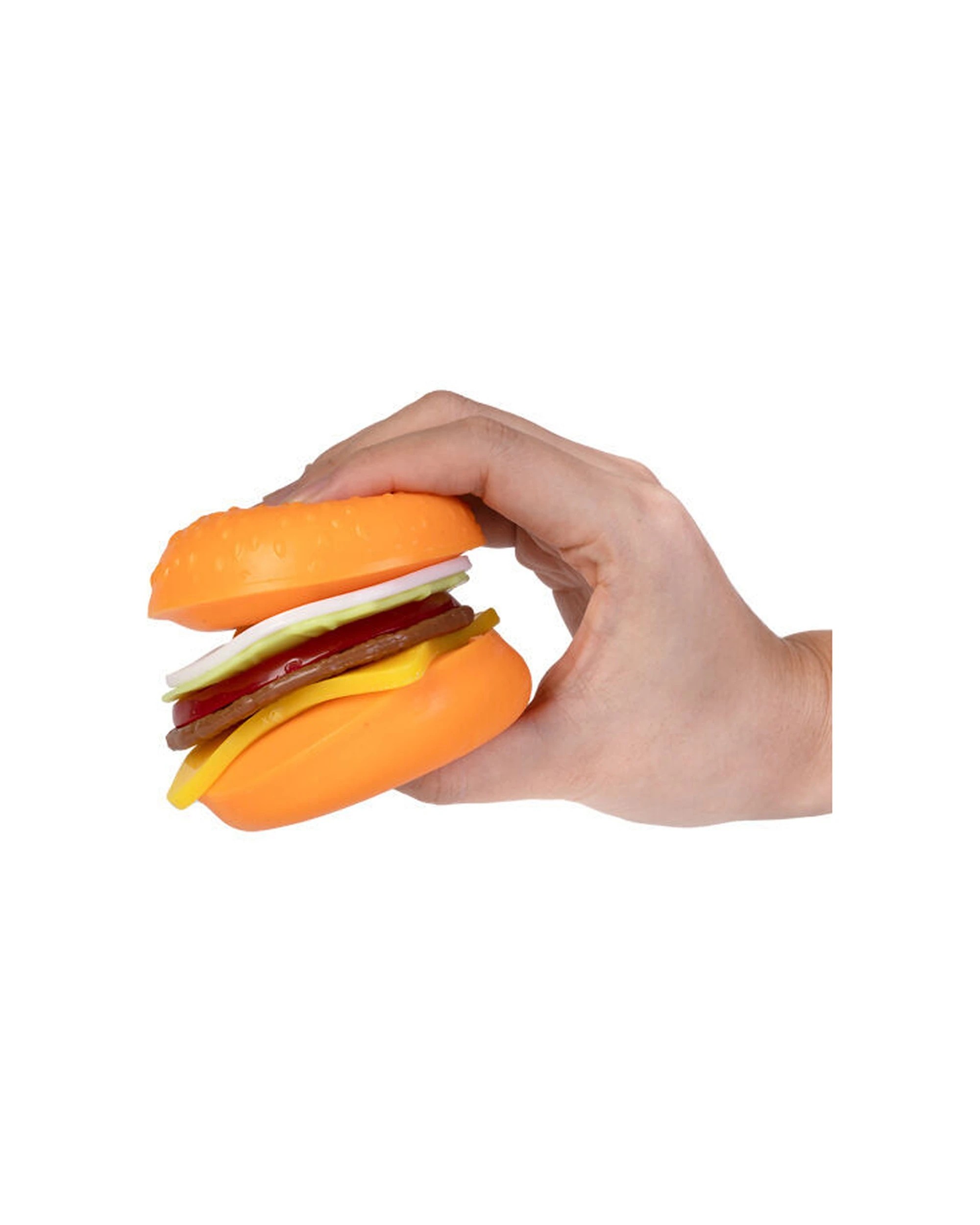 4 Smooshos 3x 7pc Build Your Own Burger Squishy Ball Childrens Toy 7x7x7.5cm - Multi, 4 of 5