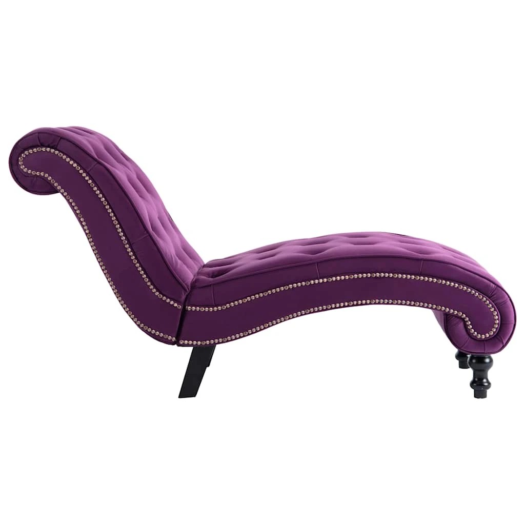 4 Vidaxl Chaise Lounge Velvet - Purple, 4 of 7