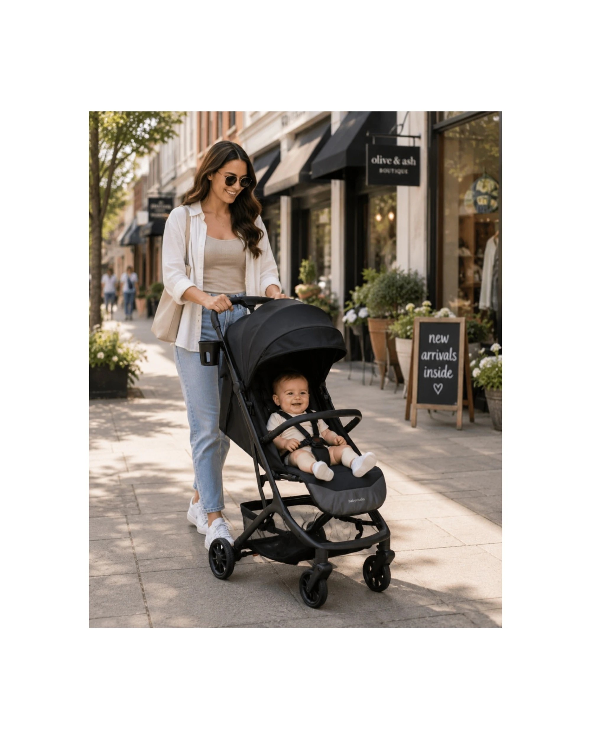 4 Babystudio Wings Travel Baby Stroller Ultra-Compact Lightweight - Black, 4 of 5