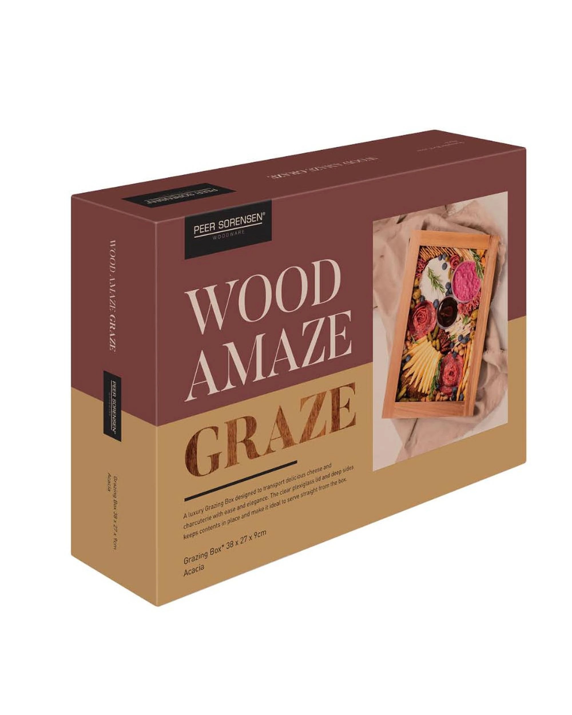 1 Peer Sorensen 38 x 27 x 9cm Acacia Grazing Box, 1 of 4