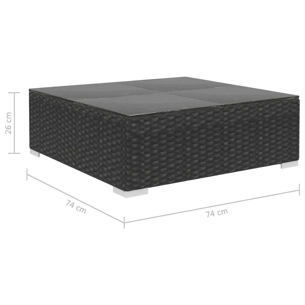 8 vidaXL 5 Piece Garden Lounge Set With Cushions Poly Rattan - Black, 8 of 8