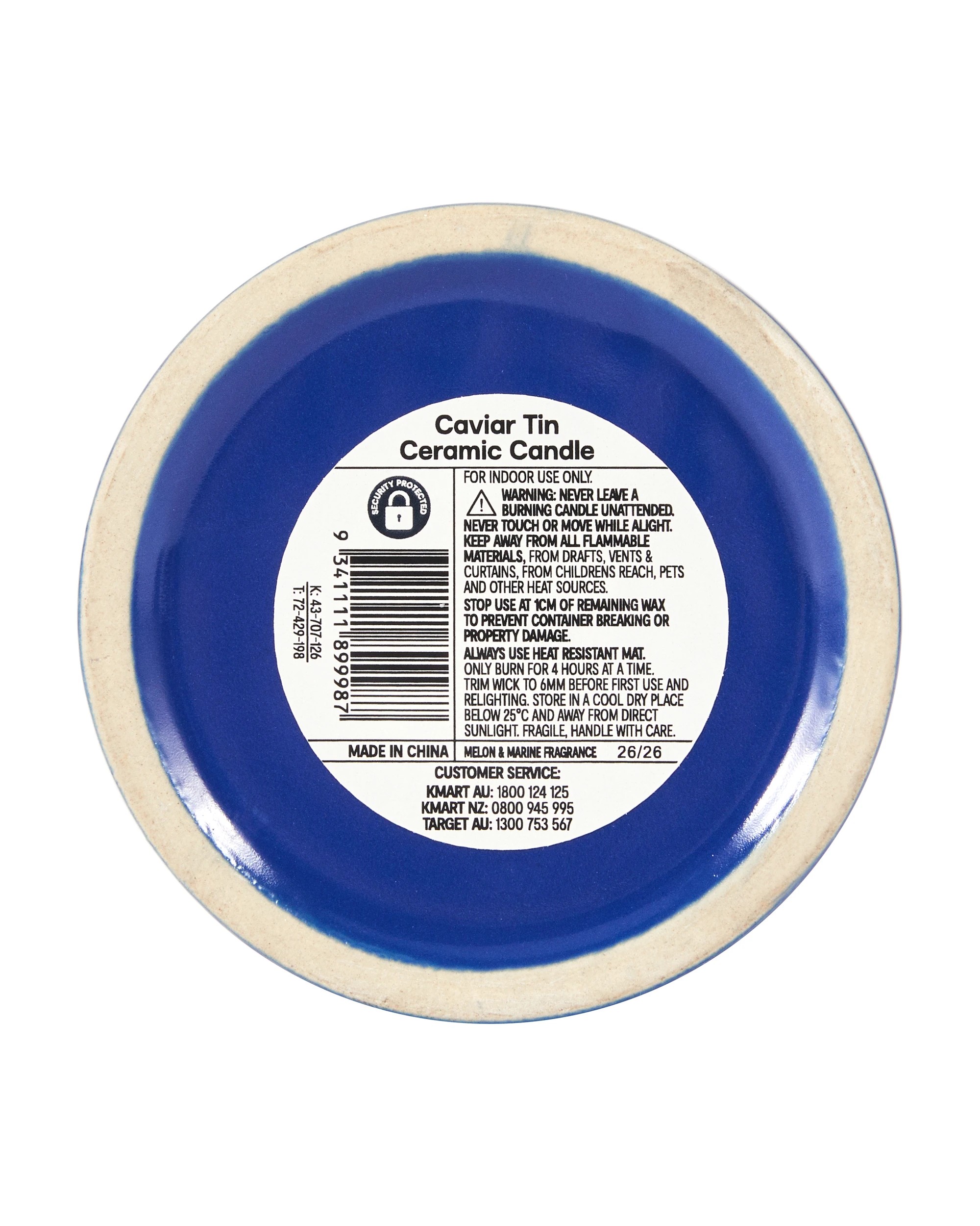 6 Caviar Tin Ceramic Candle, 6 of 6