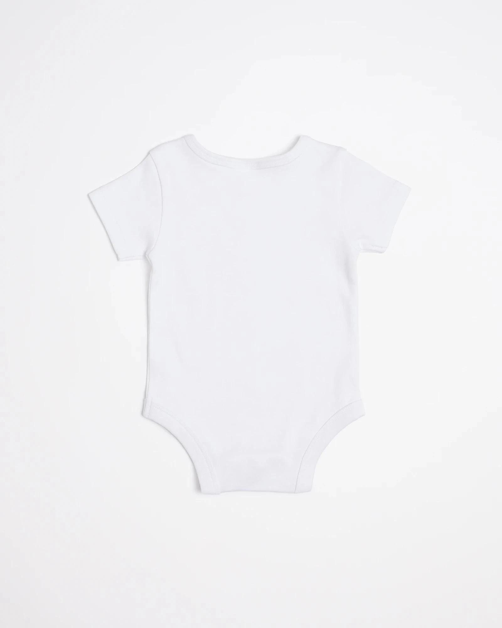 3 Target Baby 3 Pack Baby Organic Cotton Short Sleeve Bodysuits WHITE, 3 of 4
