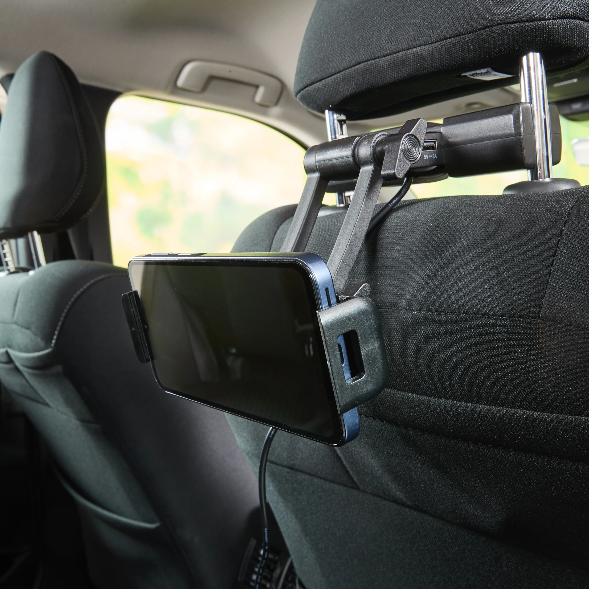 1 Car Charger with Holder - Black, 1 of 9