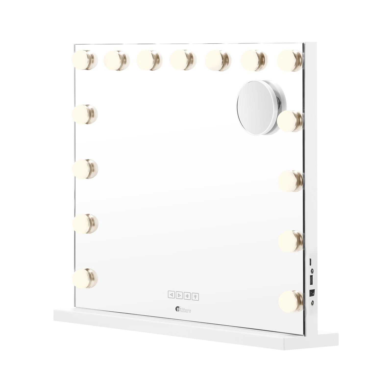 7 Oikiture Bluetooth Hollywood Makeup Mirror Led Light 60x52cm Vanity Mirrors
 - White, 7 of 7