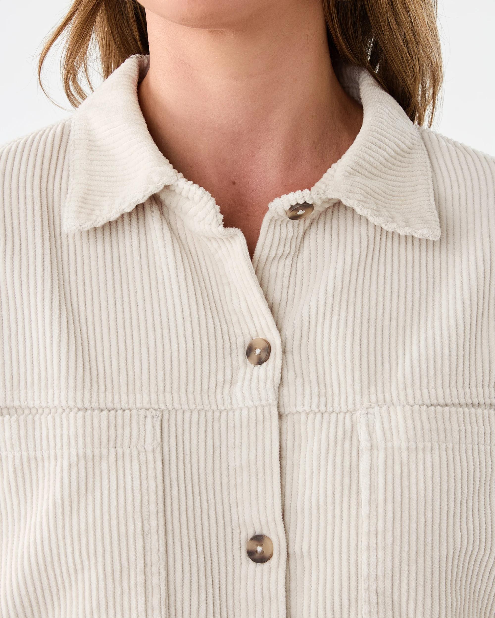 5 Long Sleeve Corduroy Shirt Lt Stone, 5 of 8