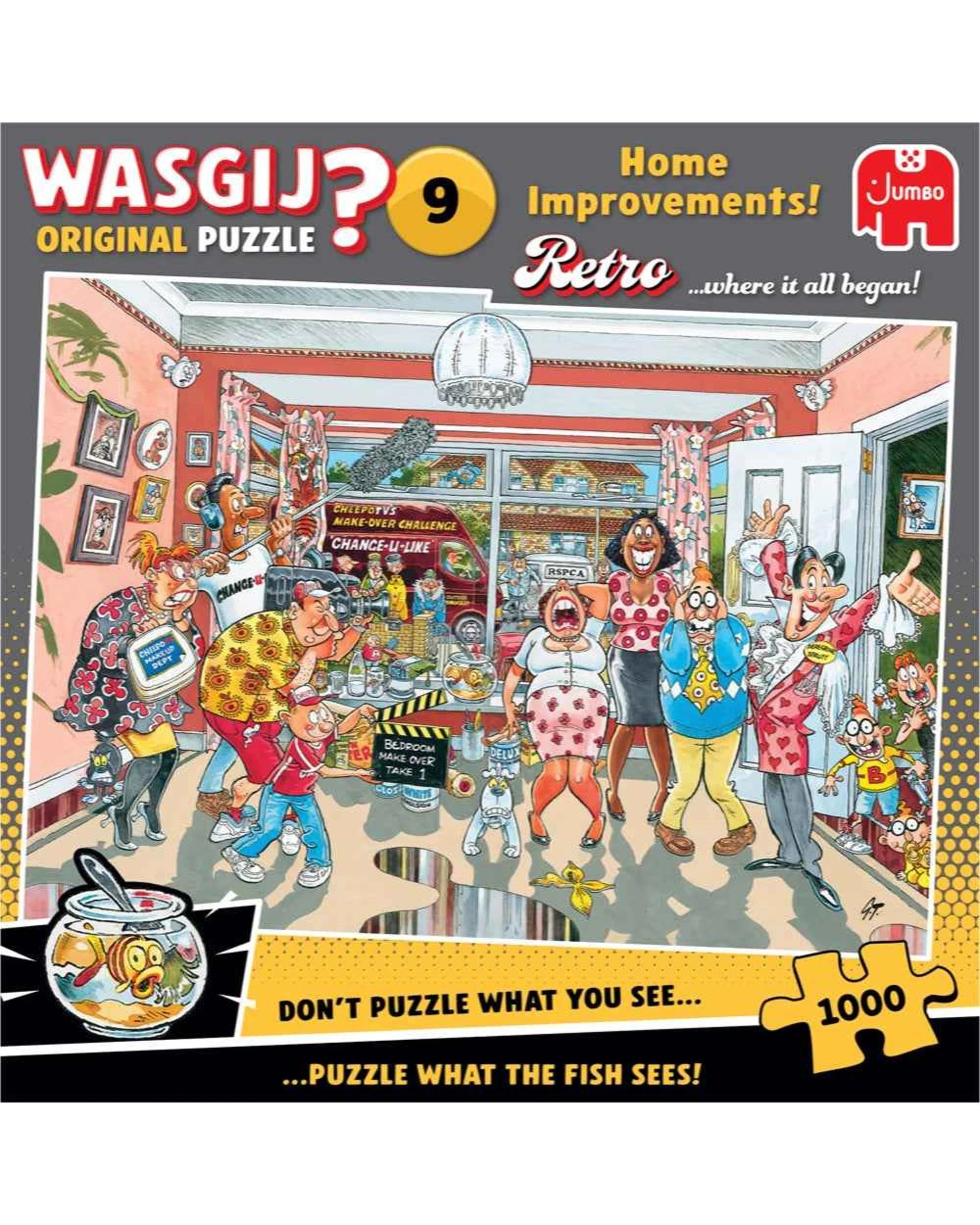 3 Jumbo WASGIJ Original #9 Home Improvements Retro 1000 Piece Jigsaw Puzzle, 3 of 3