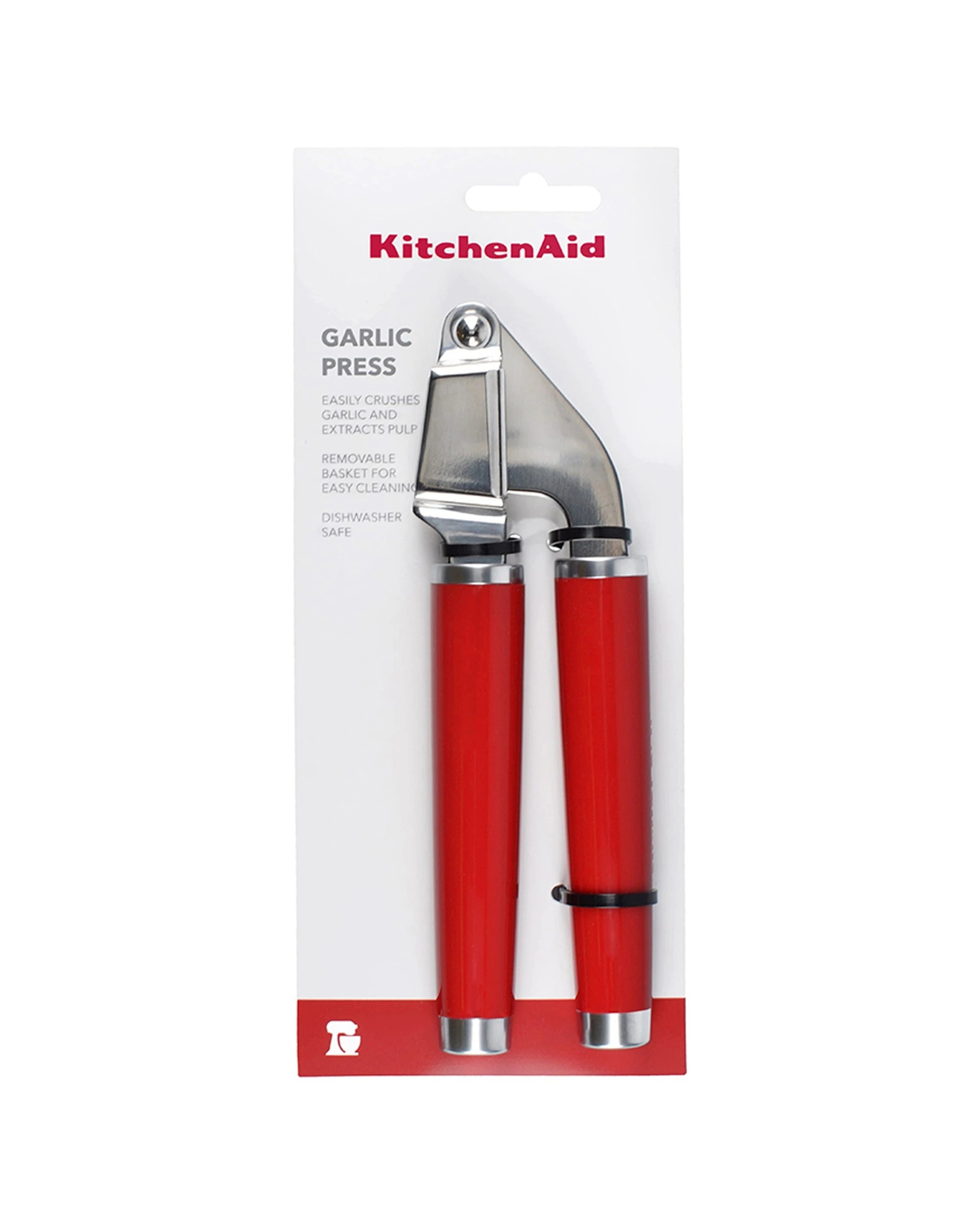 1 KitchenAid Stainless Steel Classic Garlic Press Durable Design - Red, 1 of 1