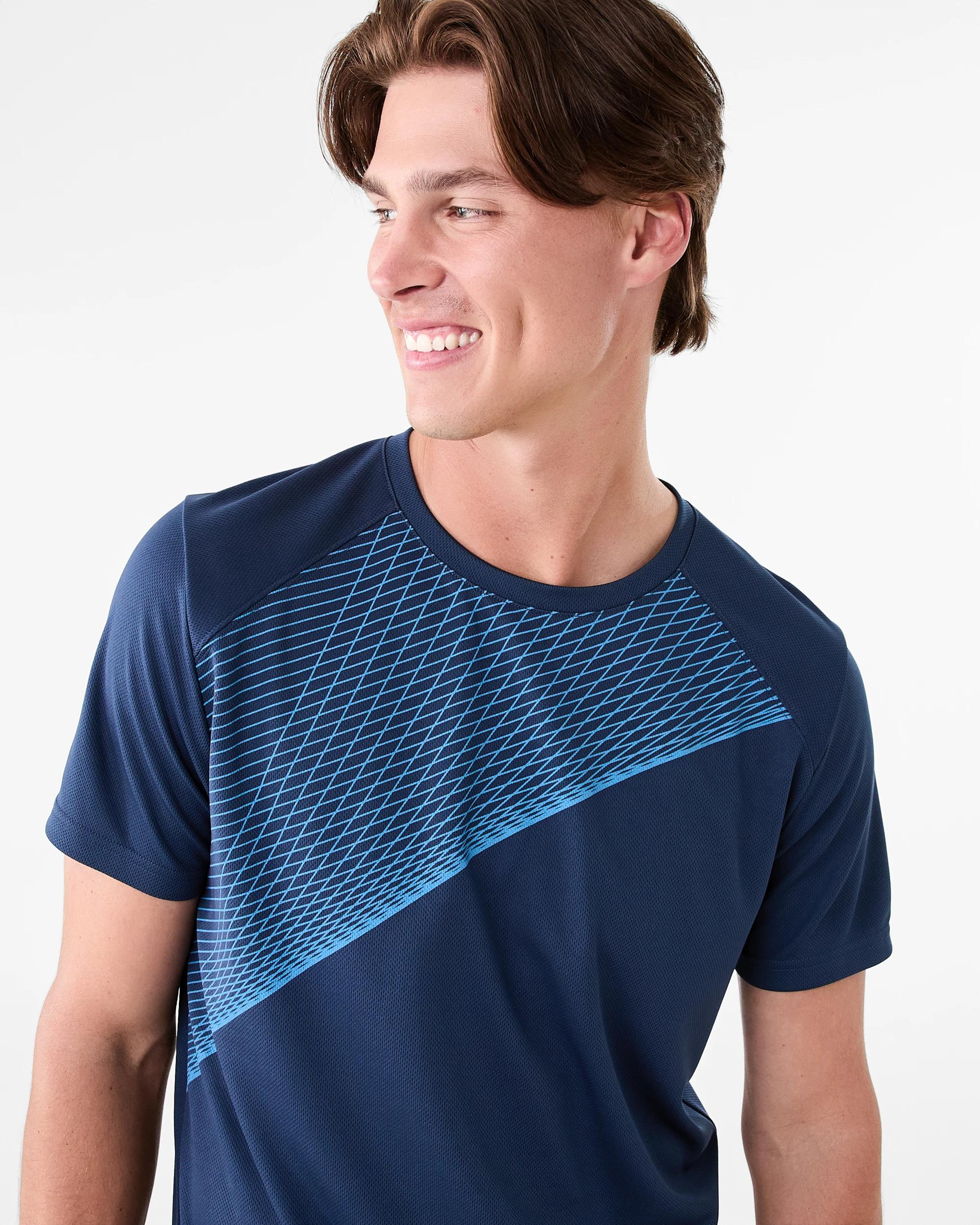 4 Active Mens Printed T-shirt Linked Geo, 4 of 7