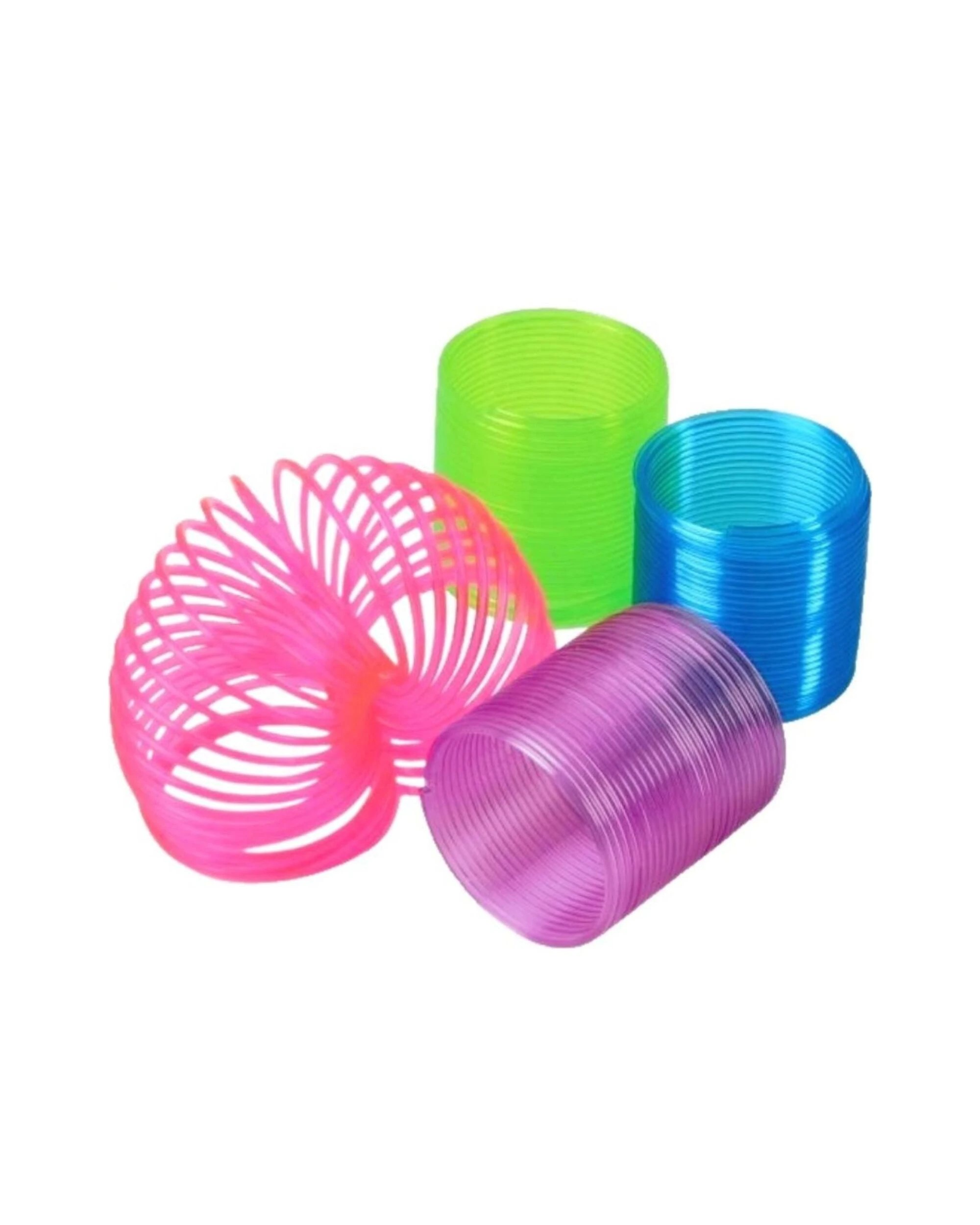 1 Partyrama Neon Coloured Mini Slinky Springs Pack of 12, 1 of 3