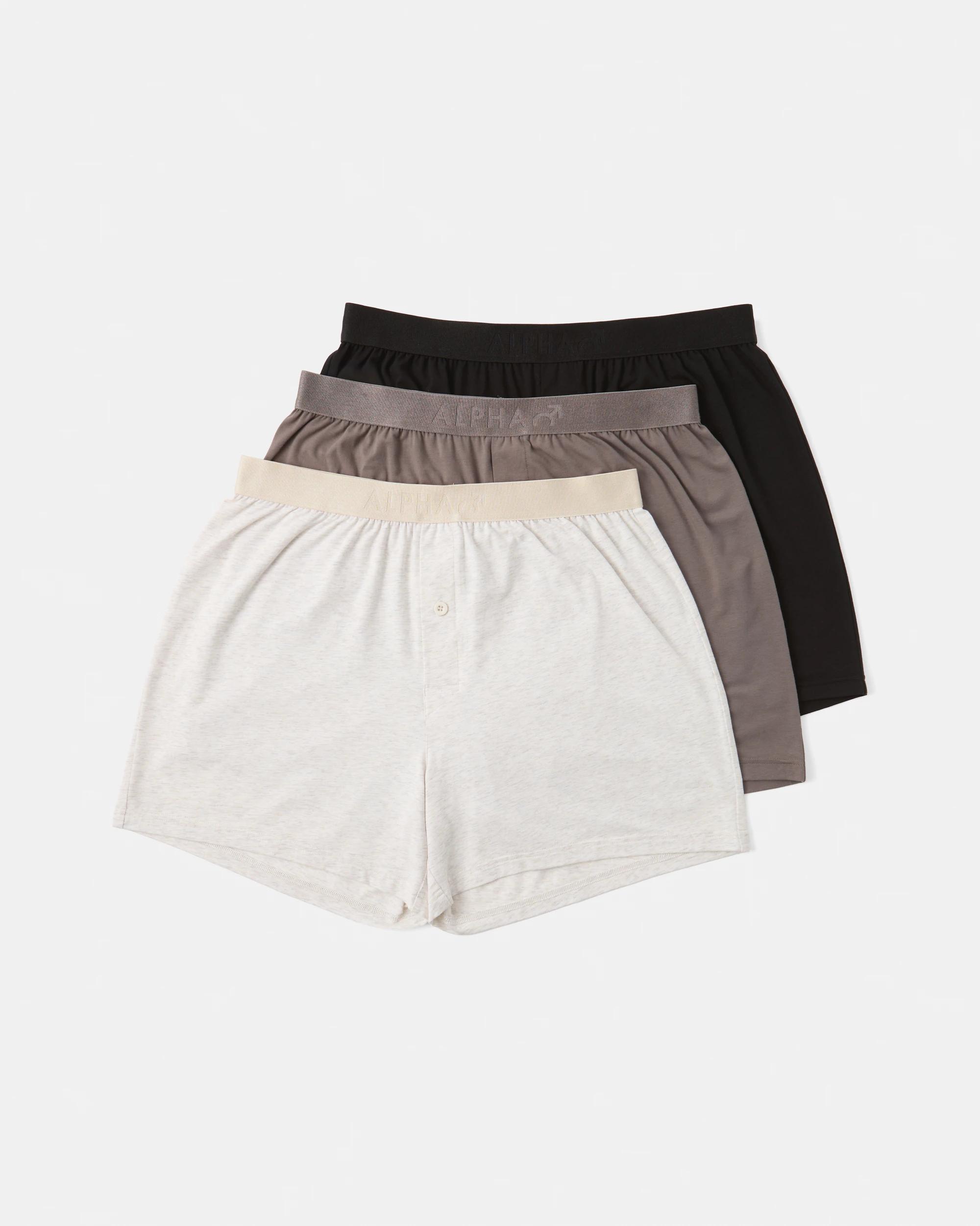 1 3 Pack Cotton Modal Boxers Brn Earth, 1 of 4