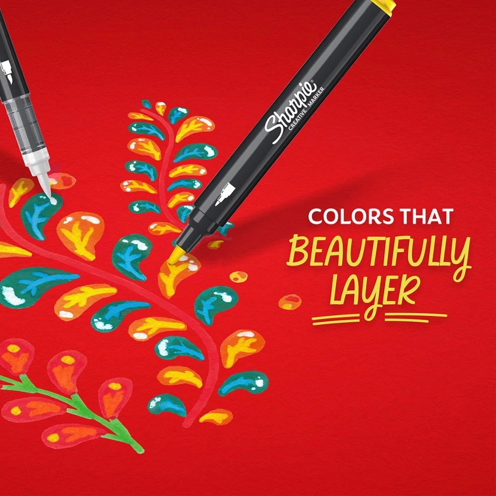 6 Sharpie Creative Acrylic Bullet Marker Black, 6 of 6