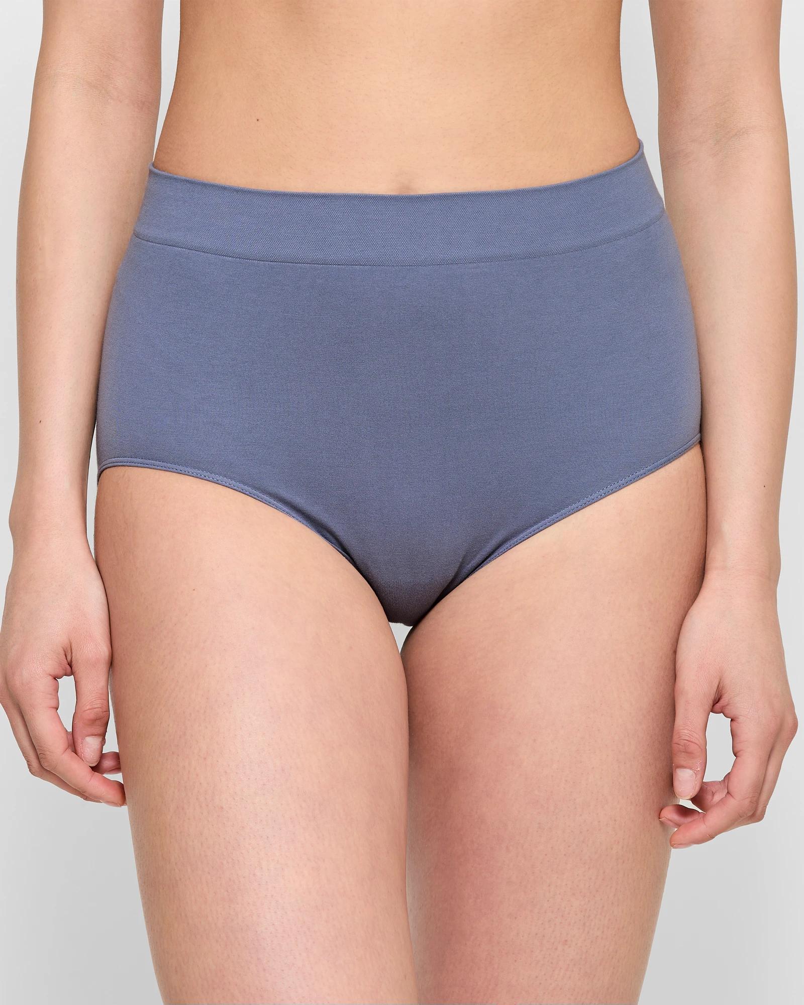 2 Target 2 Pack Cotton Seamfree Full Briefs GREY MARLE/FOLK GREY, 2 of 4