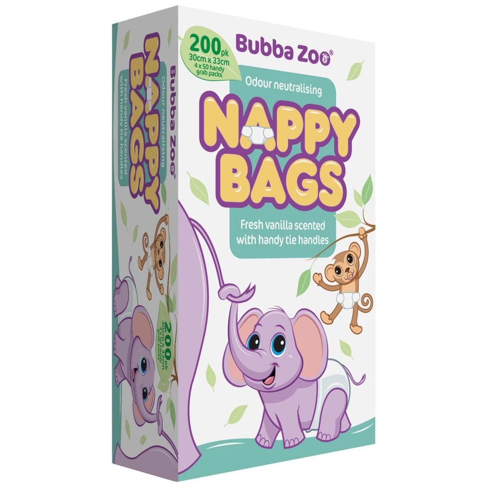 1 Bubba Zoo Nappy Bags 200 Pack, 1 of 1