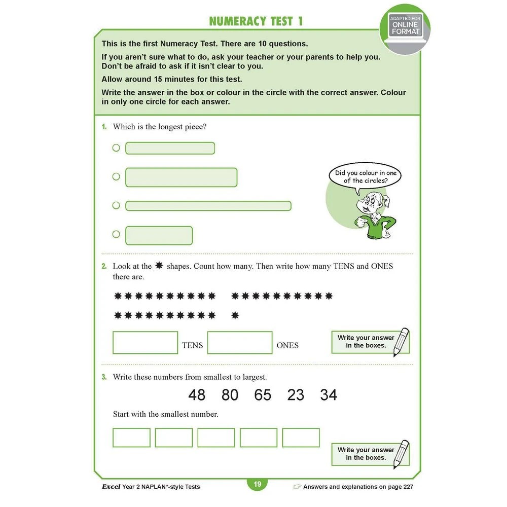 6 Excel NAPLAN Style Tests Year 2, 6 of 7