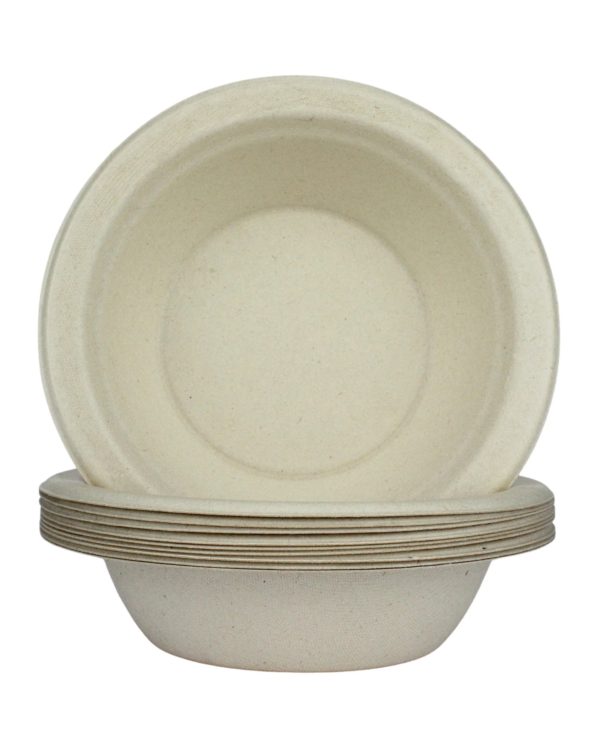 1 Alpen Natural Sugar Cane Bowls 16cm Pack of 10 - Natural, 1 of 3