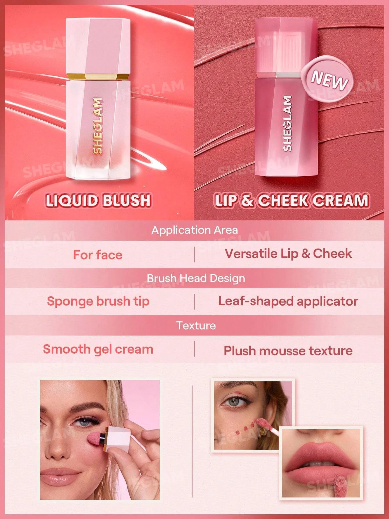 8 SHEGLAM Air Plush Lip & Cheek Cream - On Air, 8 of 9
