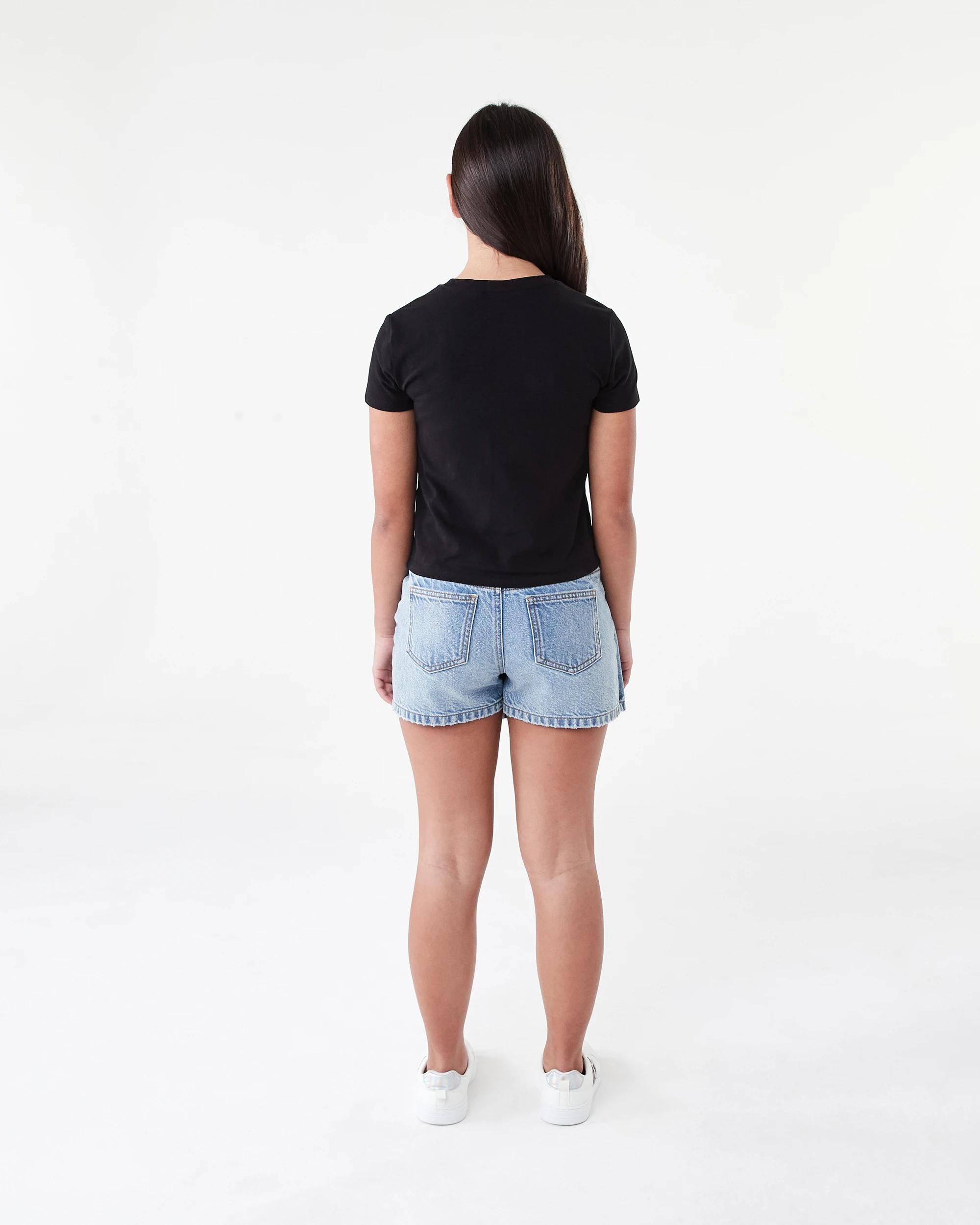 7 Short Sleeve Embellished Baby T-shirt Blk Bow, 7 of 7