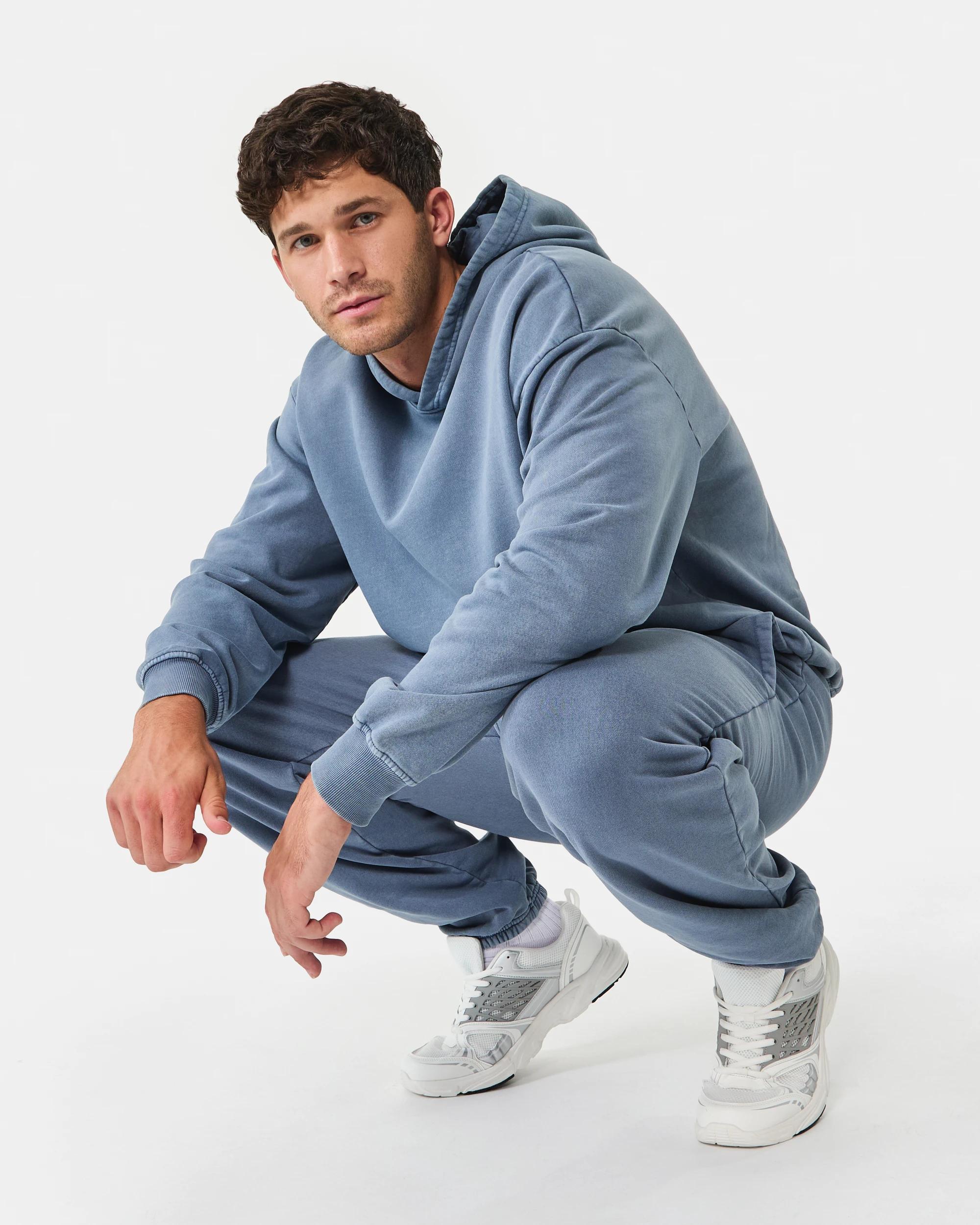 7 Garment Dyed Trackpants Chinablue, 7 of 8