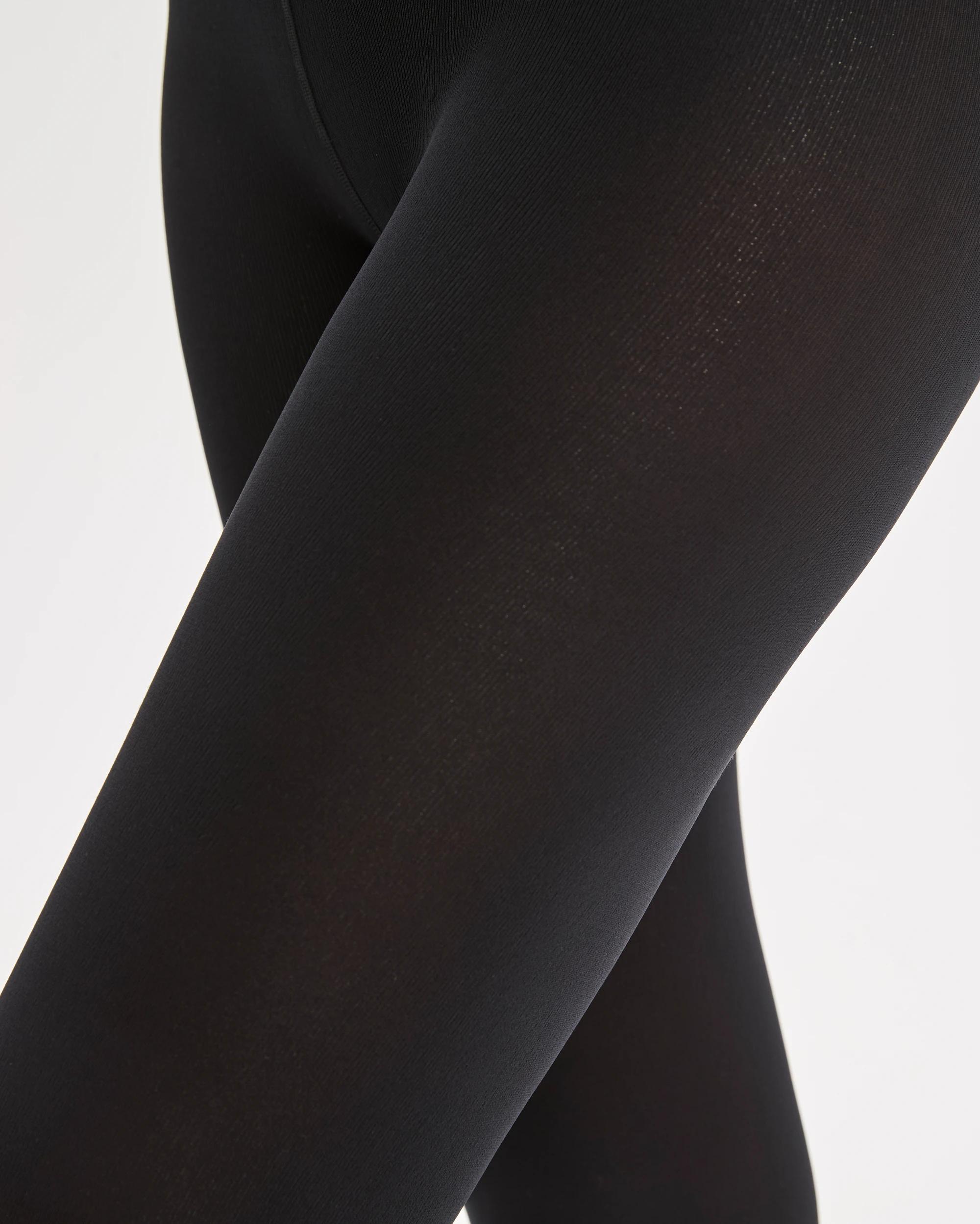 4 Ambra 1 Pack 120 Denier Totally Opaque Tights BLACK, 4 of 5