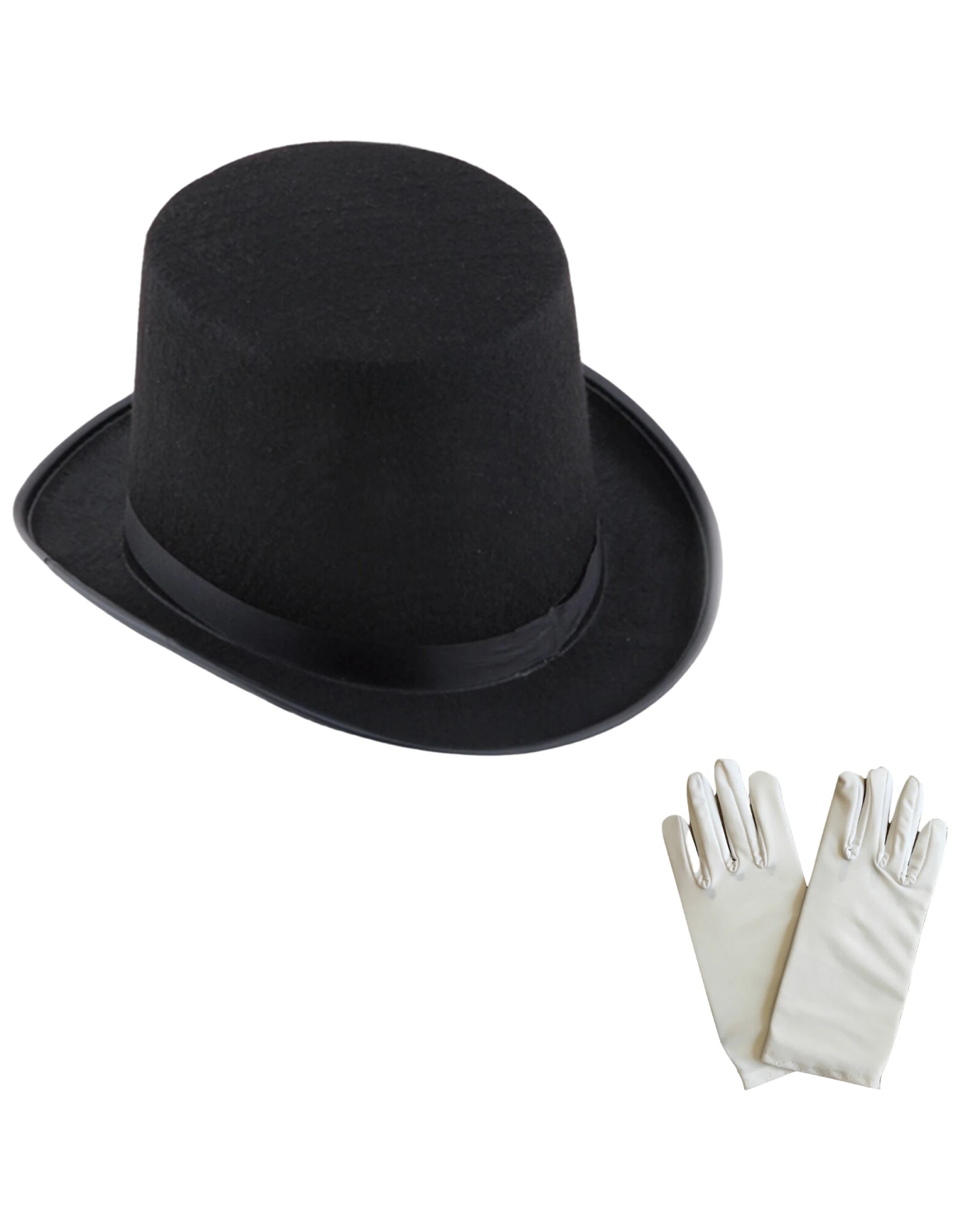1 BR Costumes Magician Top Hat and Gloves Set for Costume Parties and Halloween, 1 of 2