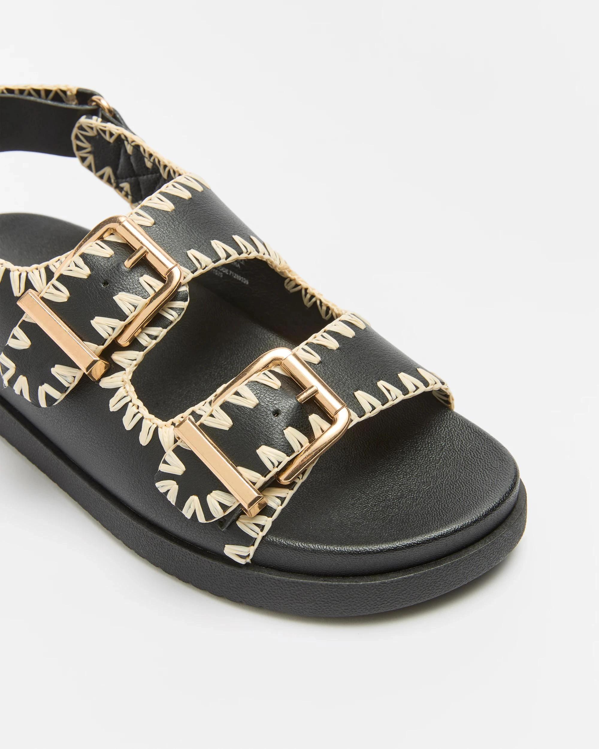 2 Target Womens Stitch Back Strap Sandal - Cruz BLACK, 2 of 3