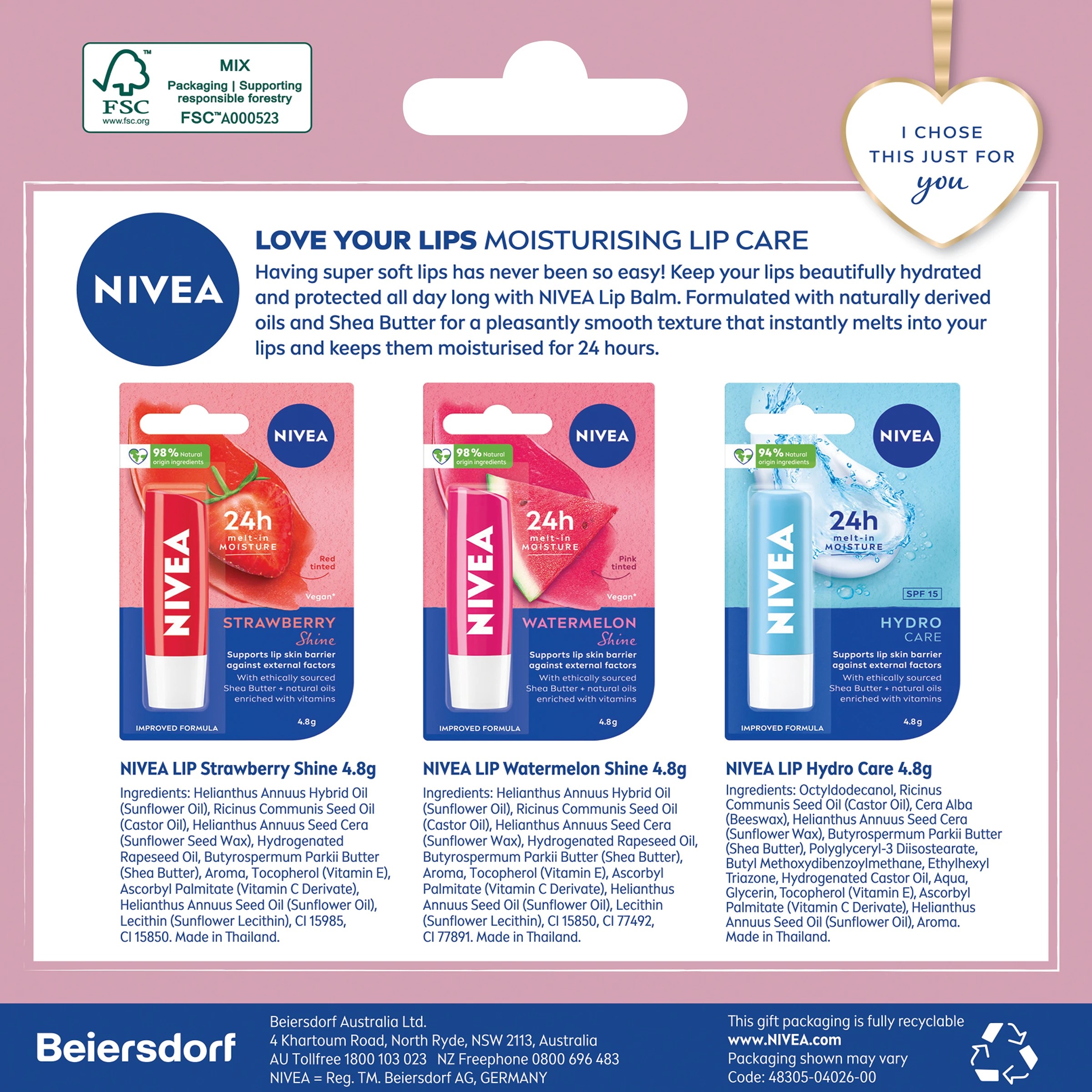 2 Nivea Sweet Lips Gift Pack, 2 of 8