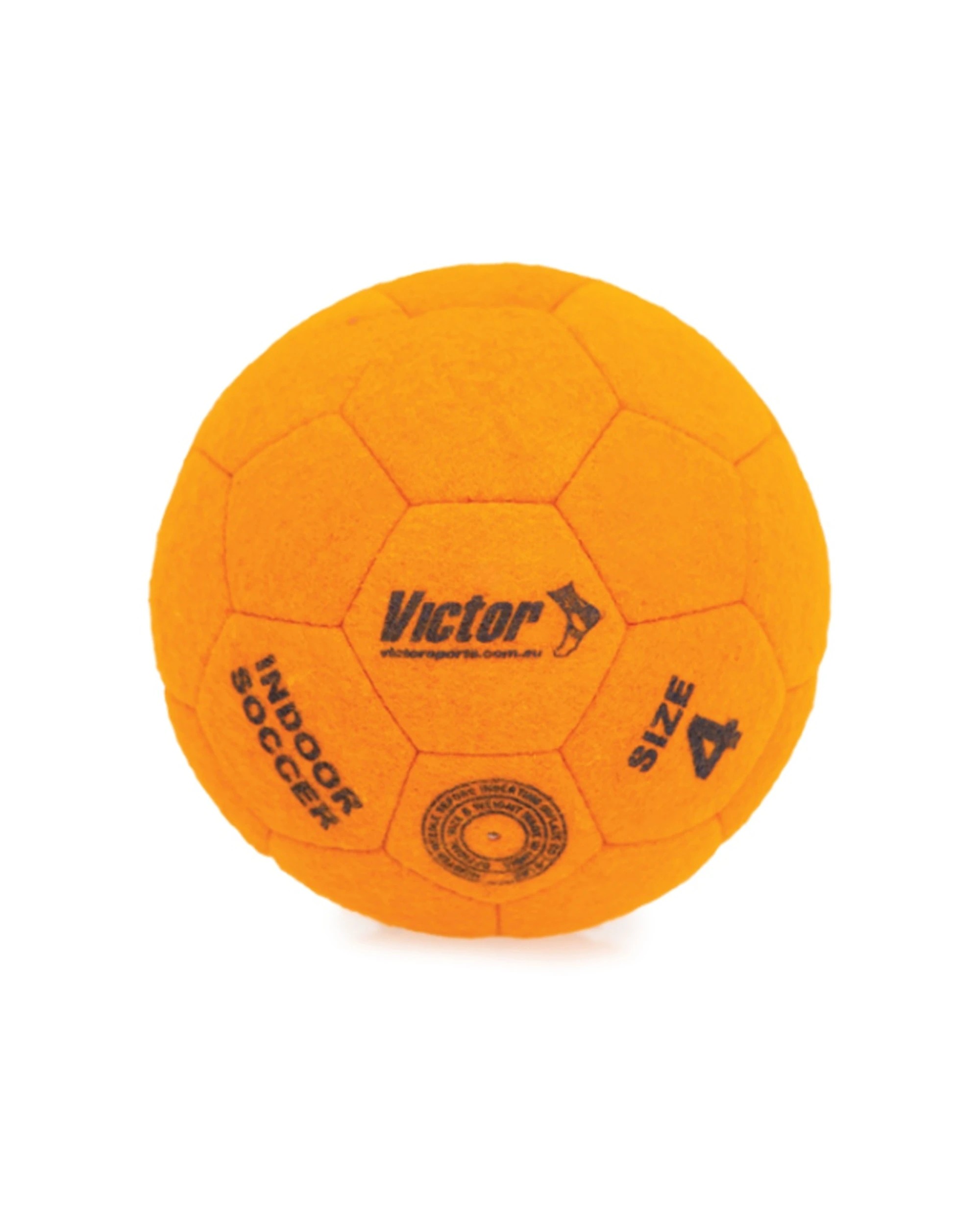 2 Victor Sports Soccer Ball Indoor Felt Soft Control Training - Orange, 2 of 2