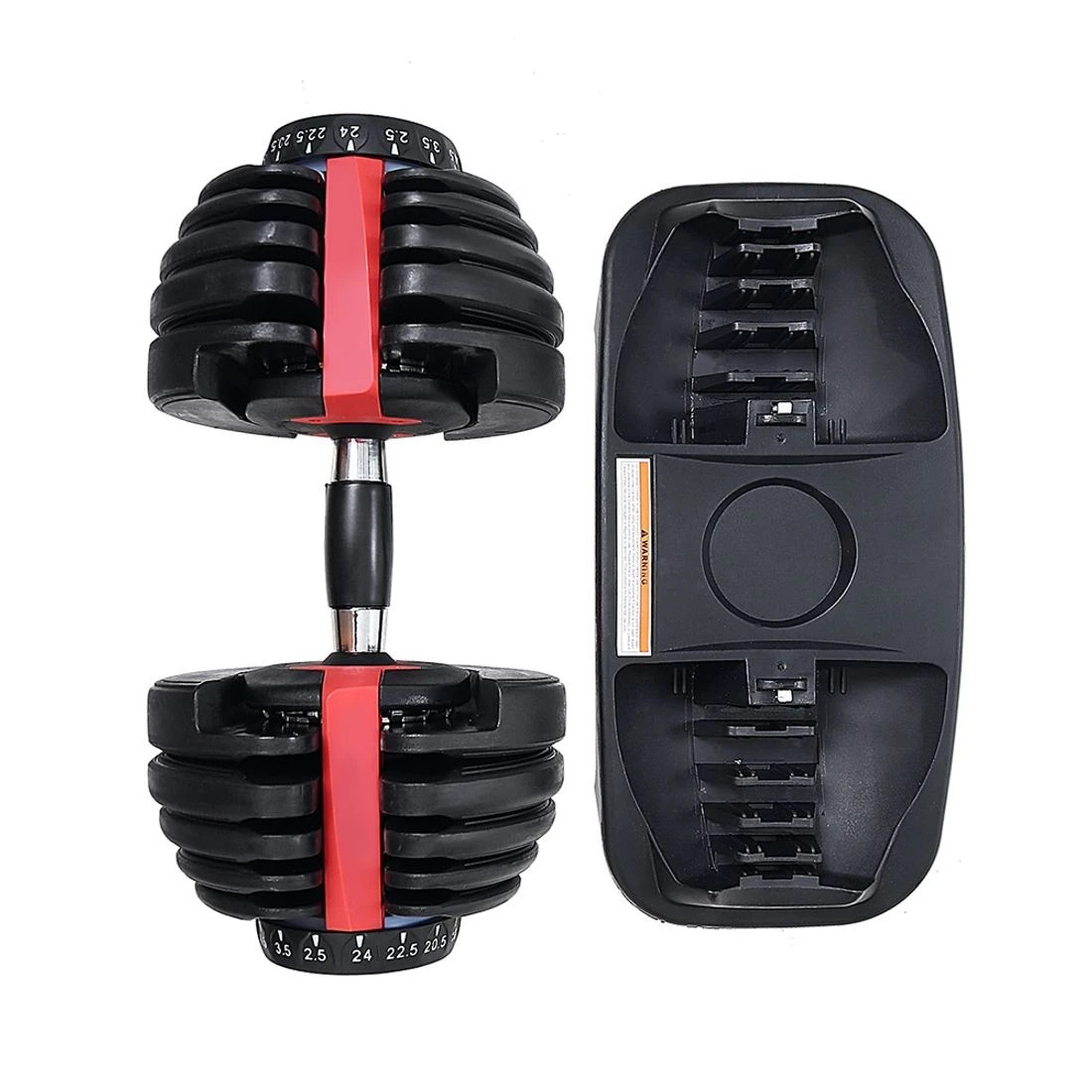 3 Everfit 24kg Dumbbells Adjustable Dumbbell Weight Plates Home Gym - Multi, 3 of 6