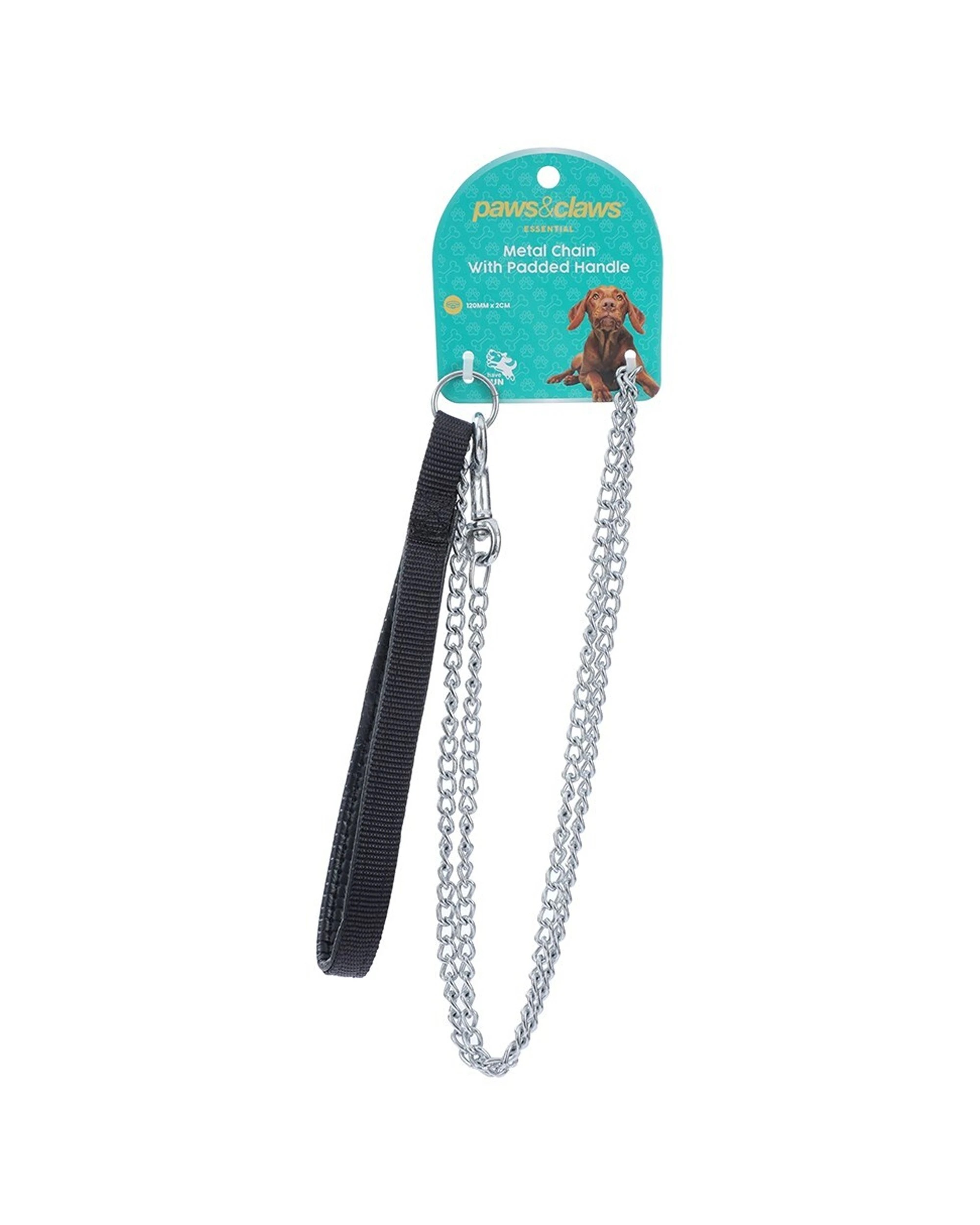4 Paws And Claws 2pk Pet Dog Chain Lead With Padded Handle 120cm - Red, 4 of 9