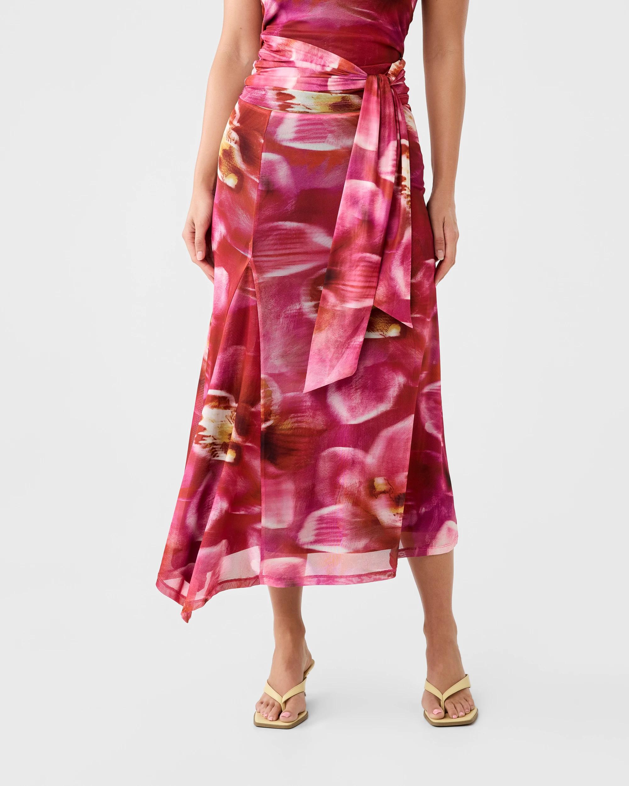 1 Mesh Asymmetrical Skirt Orchid, 1 of 7