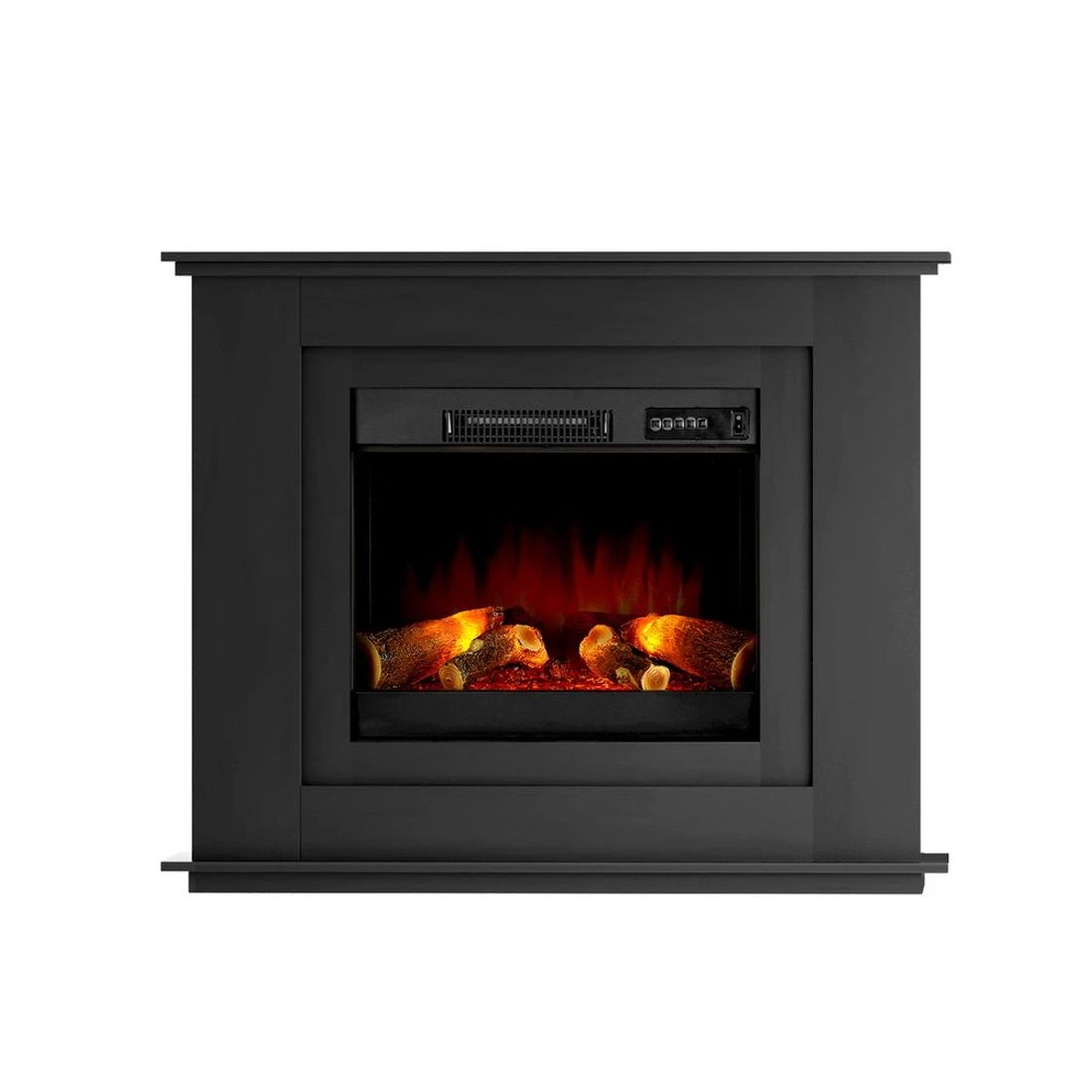 1 Devanti Electric Fireplace Fire Heater 2000W - Black, 1 of 7
