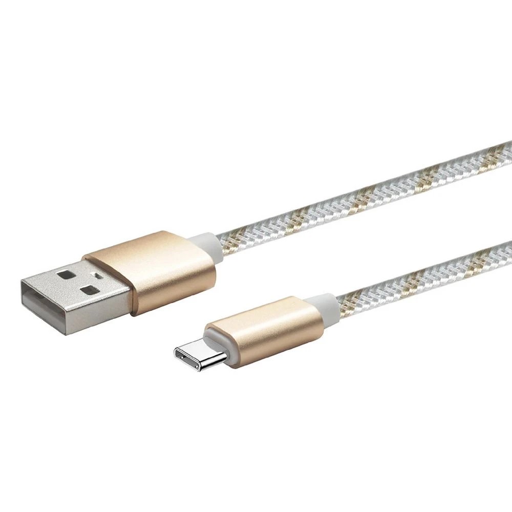 3 Otto 2m USB-C to USB-A Cable Gold Braid, 3 of 4