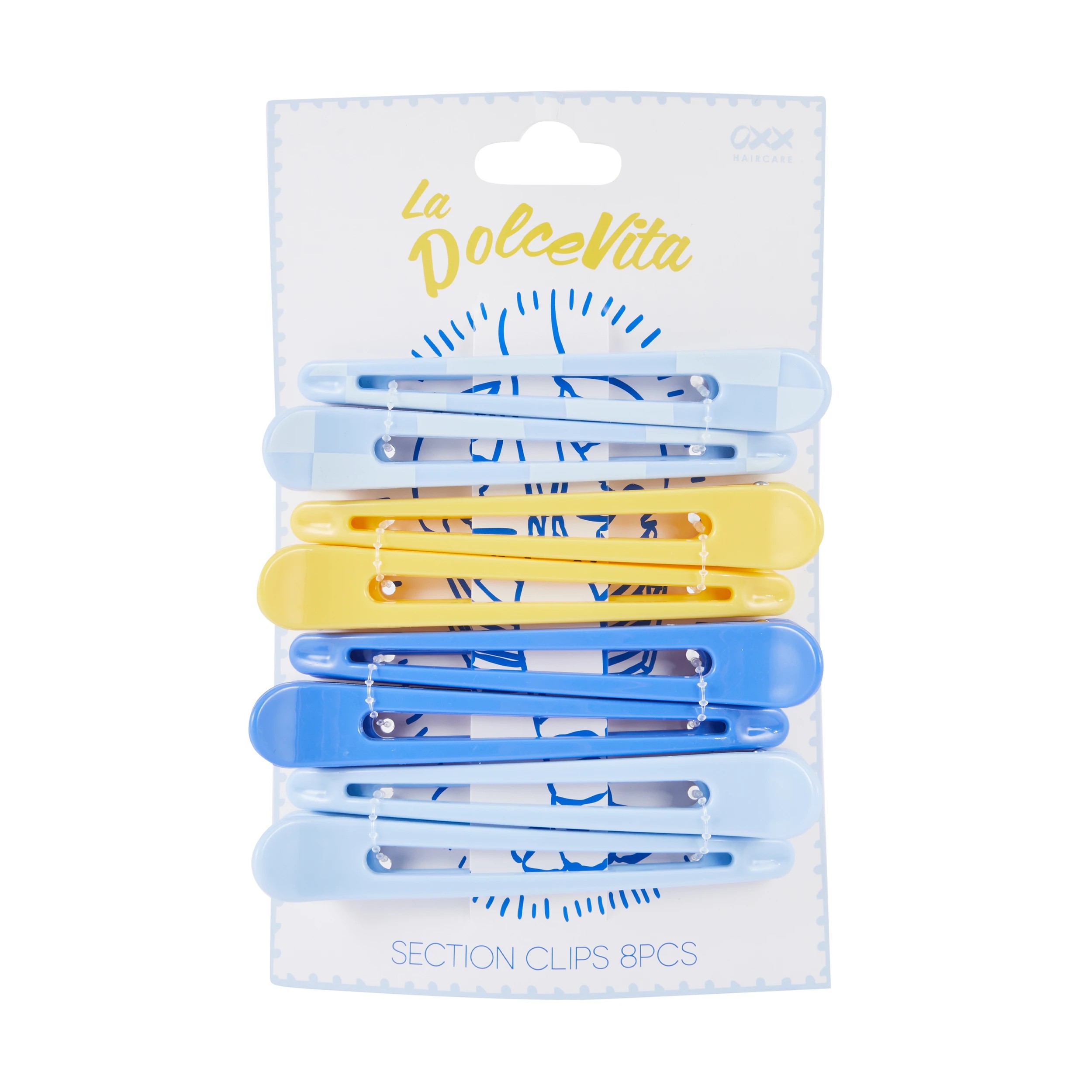3 OXX Haircare 8 Piece La Dolce Vita Section Hair Clips, 3 of 3