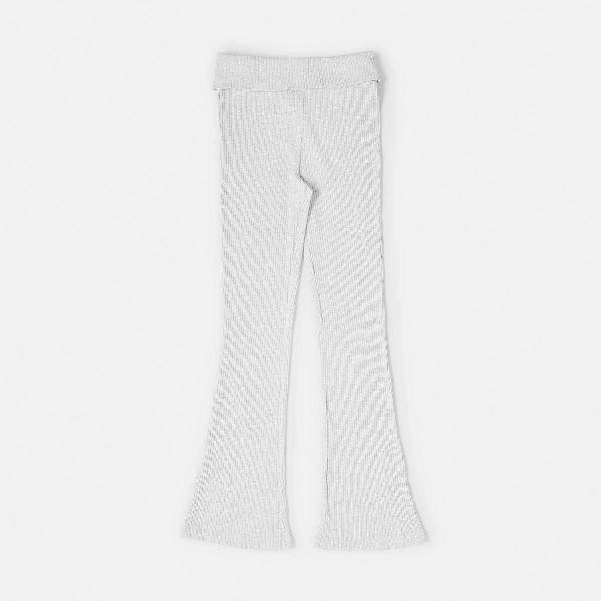 7 Rib Roll Waist Leggings Wht Marle, 7 of 8