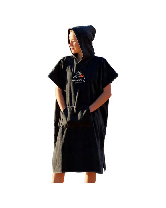 Adrenalin 100% Cotton Poncho Towel L - Black