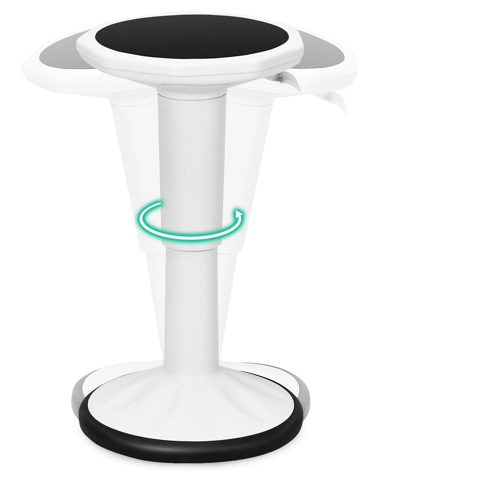 1 Costway Ergonomic Wobble Stool Height Adjustable Active Swivel Chair, 1 of 3
